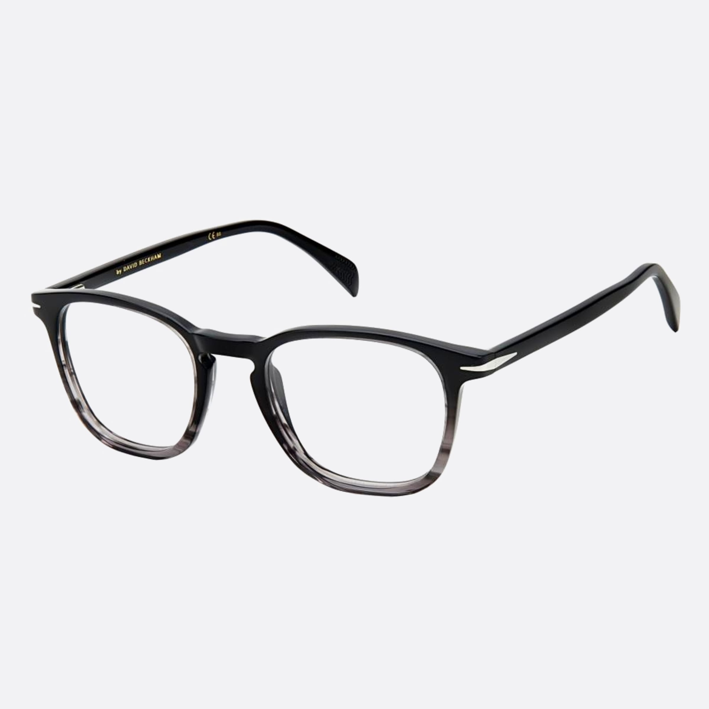 David 49mm Beckham Xow Black Geometric Men Eyeglasses - Side View