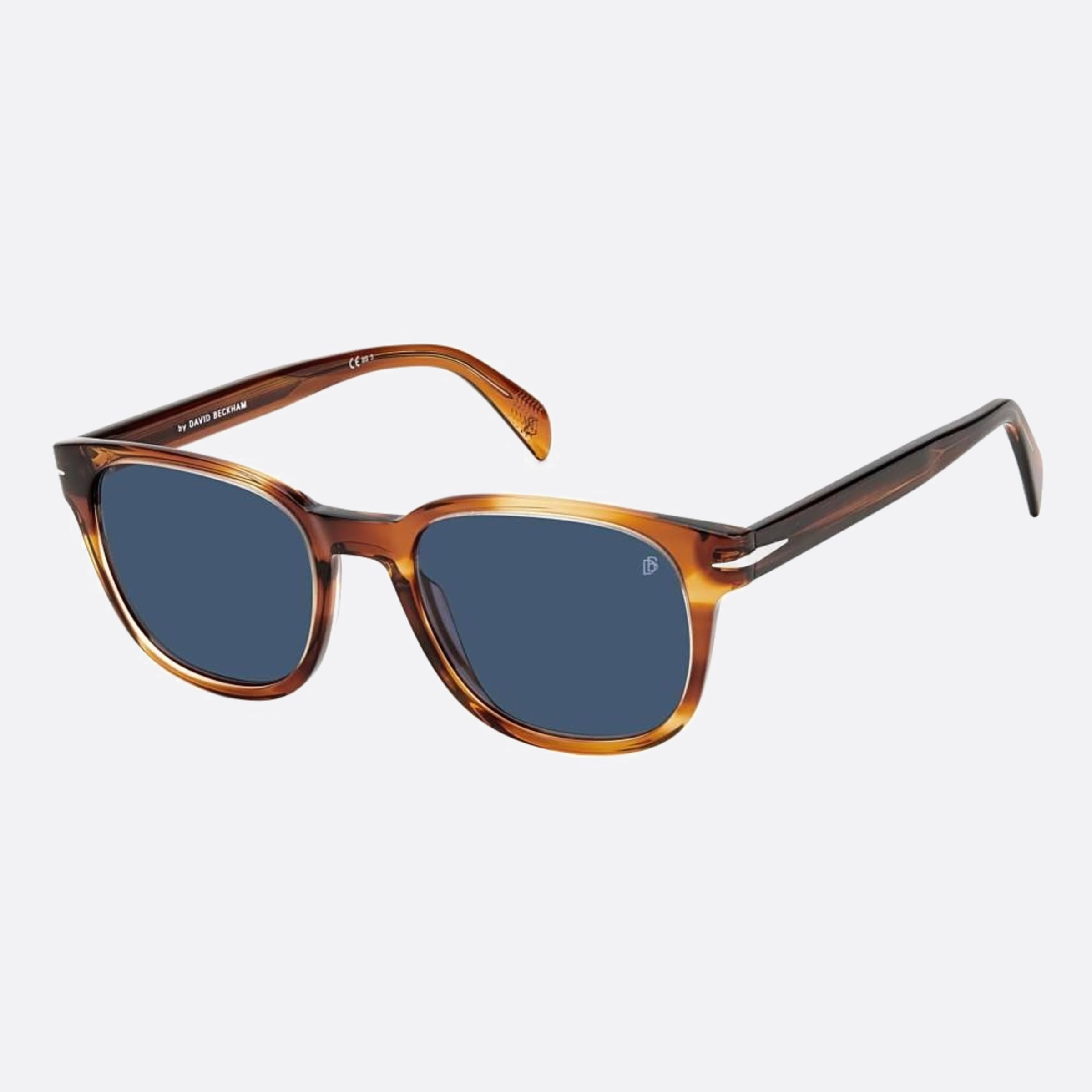 David 52mm Beckham Ex4 Brown Squared Men Sunglasses - Side View