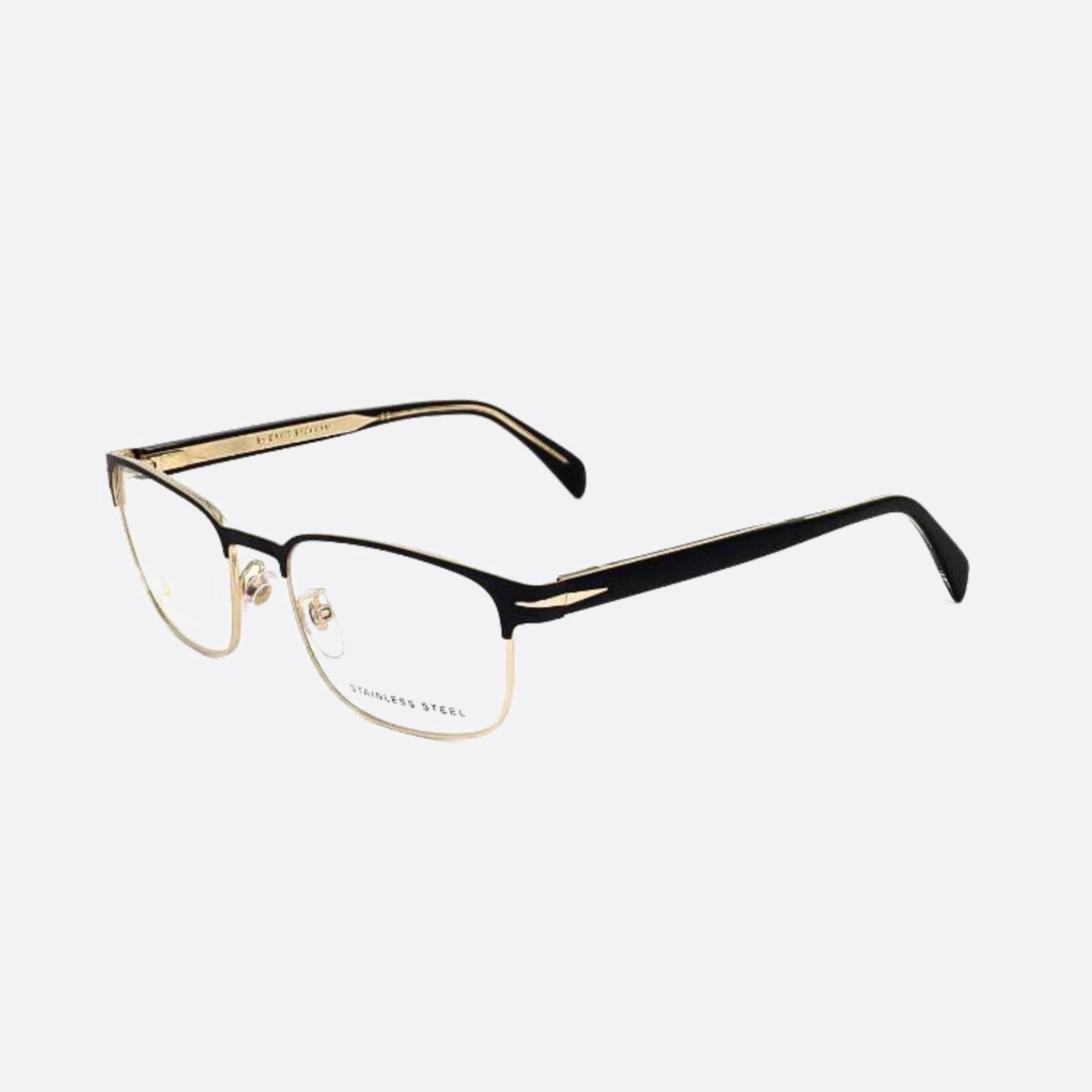 David 56mm Beckham I46 Black Geometric Men Eyeglasses - Side View