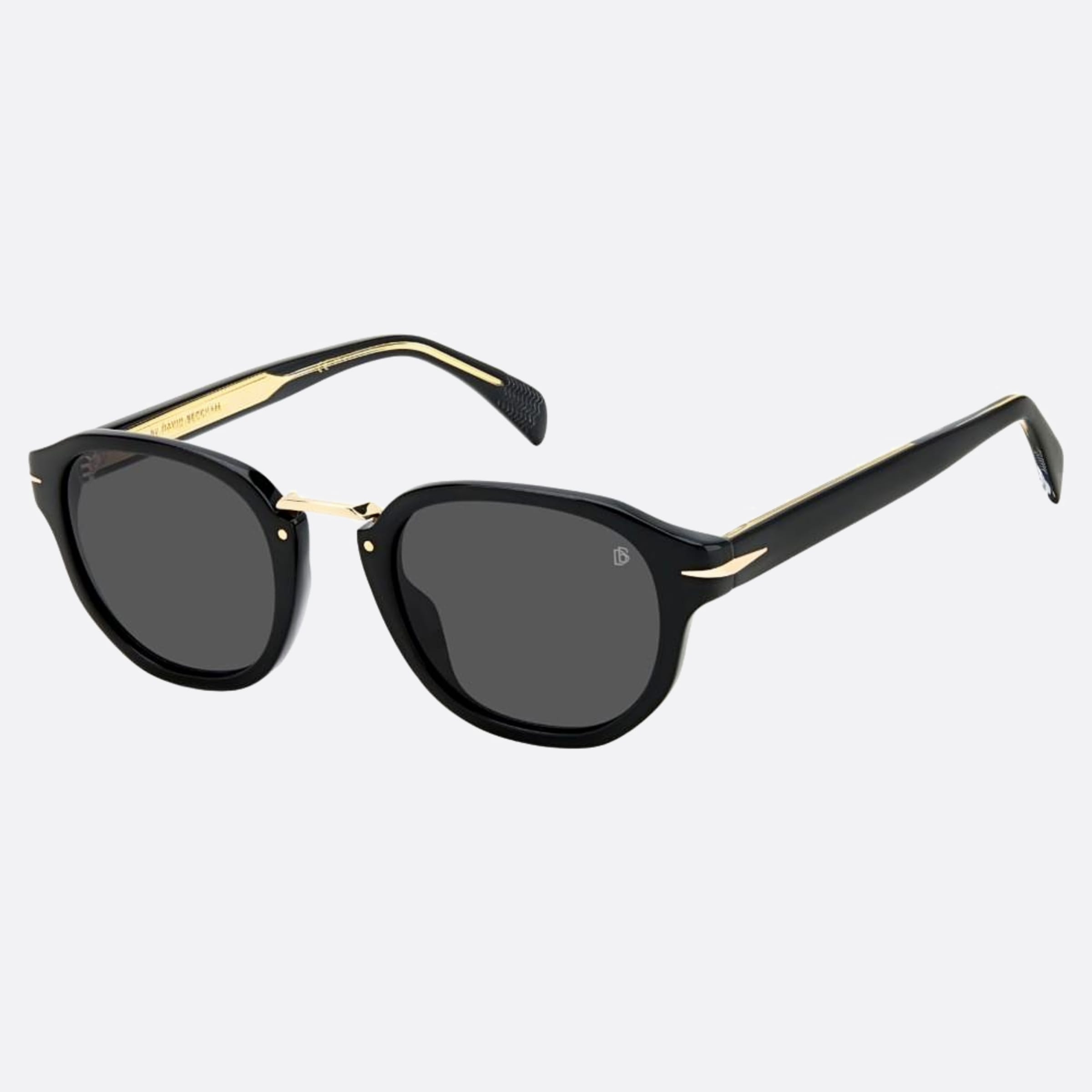 David 50mm Beckham 2m2 Black Squared Men Sunglasses - Side View