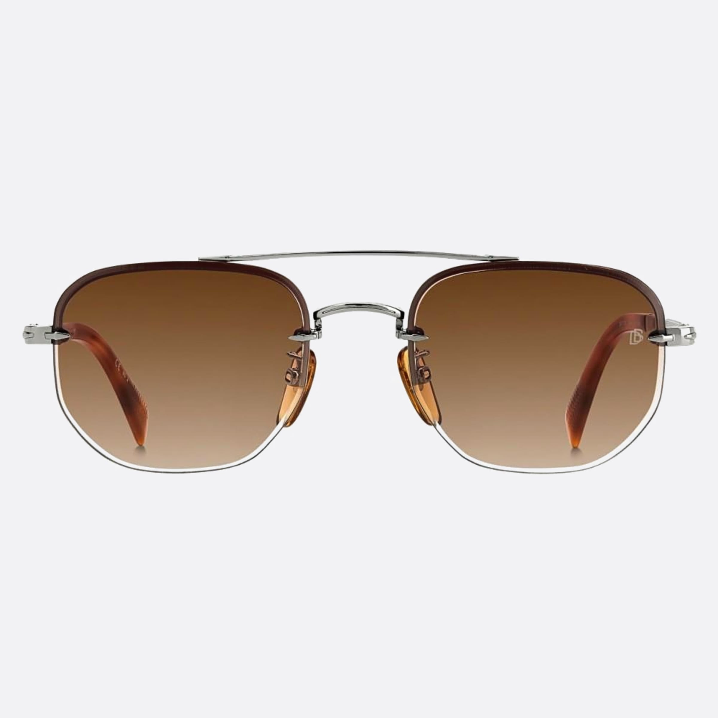David 53mm Beckham 31z Grey Geometric Men Sunglasses - Main View