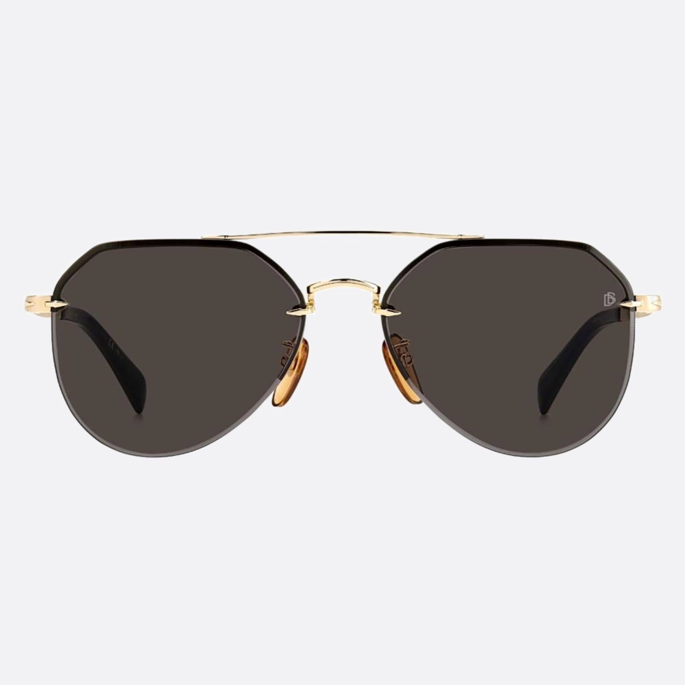 David 59mm Beckham Rhl Gold Pilot Men Sunglasses - Main View