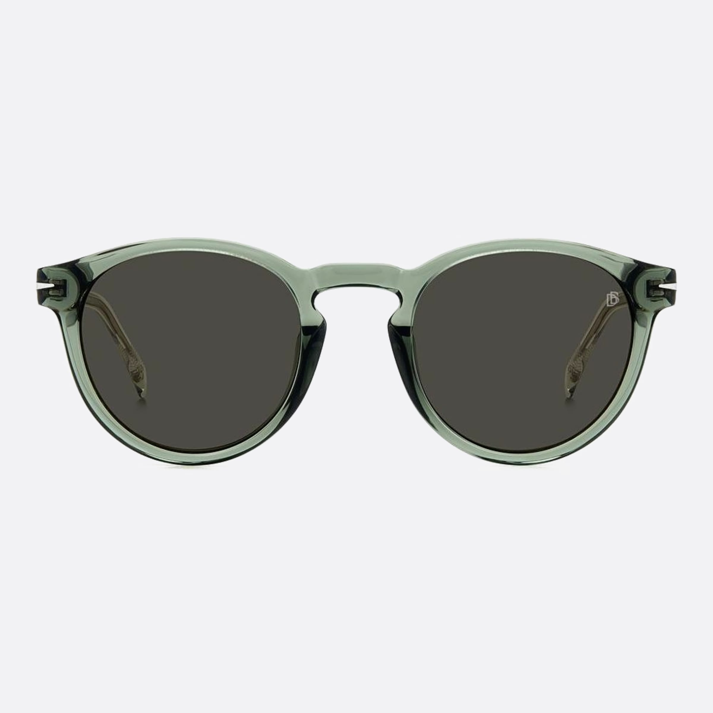 David 50mm Beckham 1ed Green Round Men Sunglasses - Main View