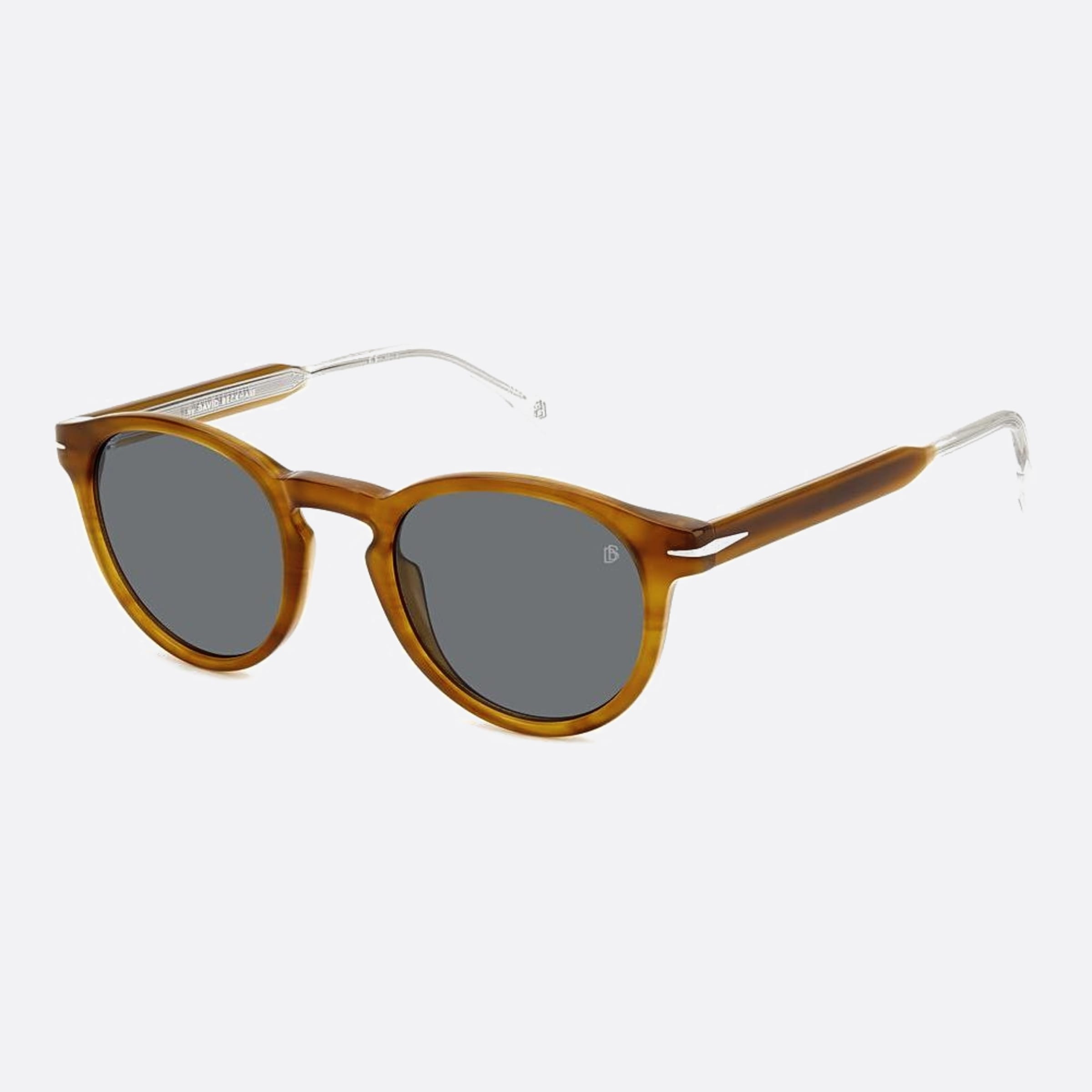 David 50mm Beckham B4l Yellow Round Men Sunglasses - Side View