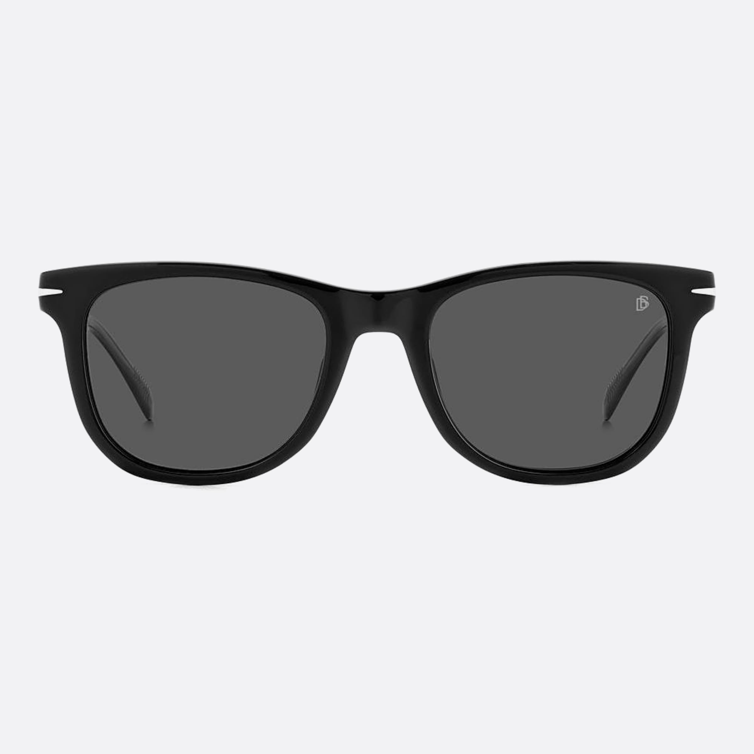 David 52mm Beckham 08a Black Squared Polarized Men Sunglasses - Main View