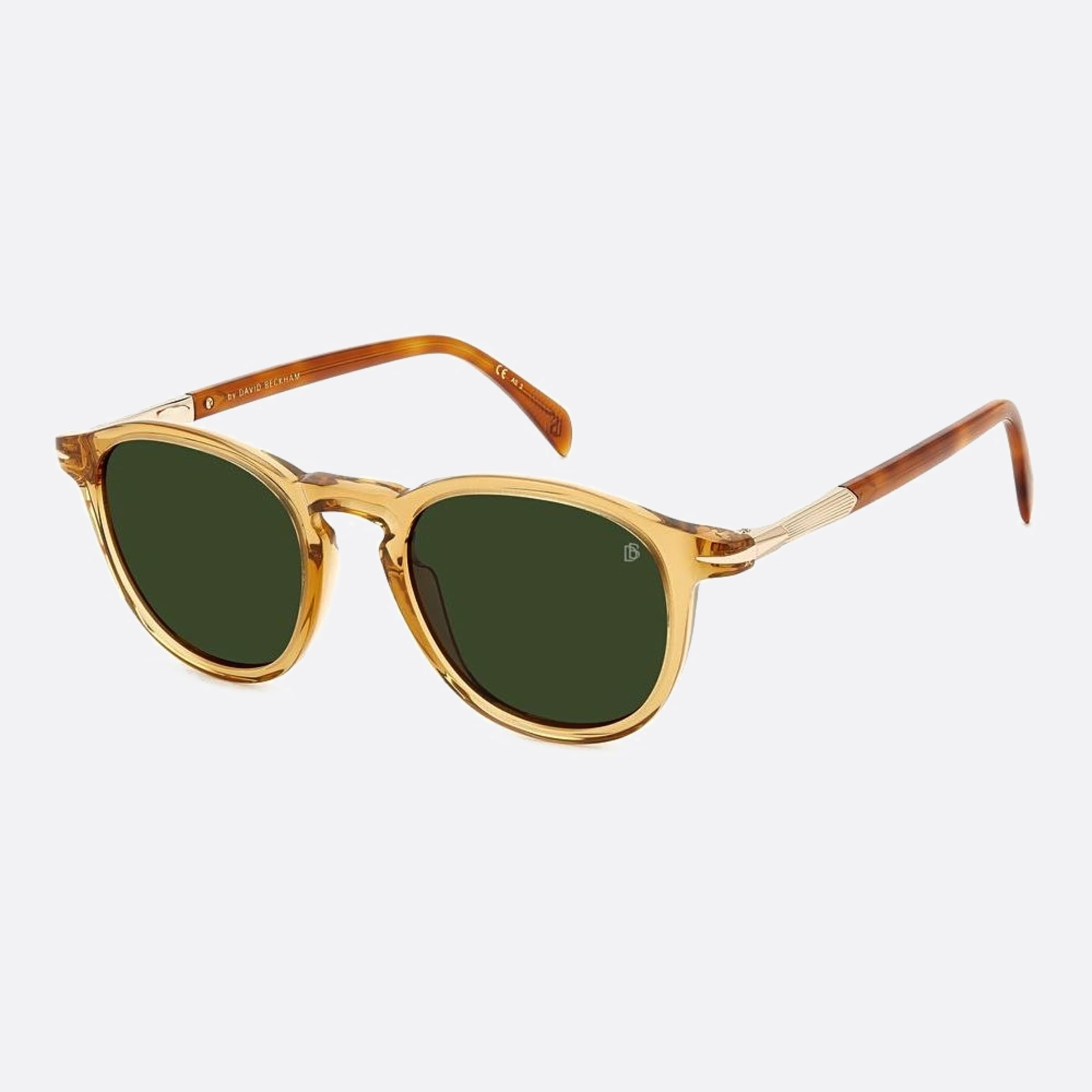 David 49mm Beckham Gyg Yellow Geometric Men Sunglasses - Side View