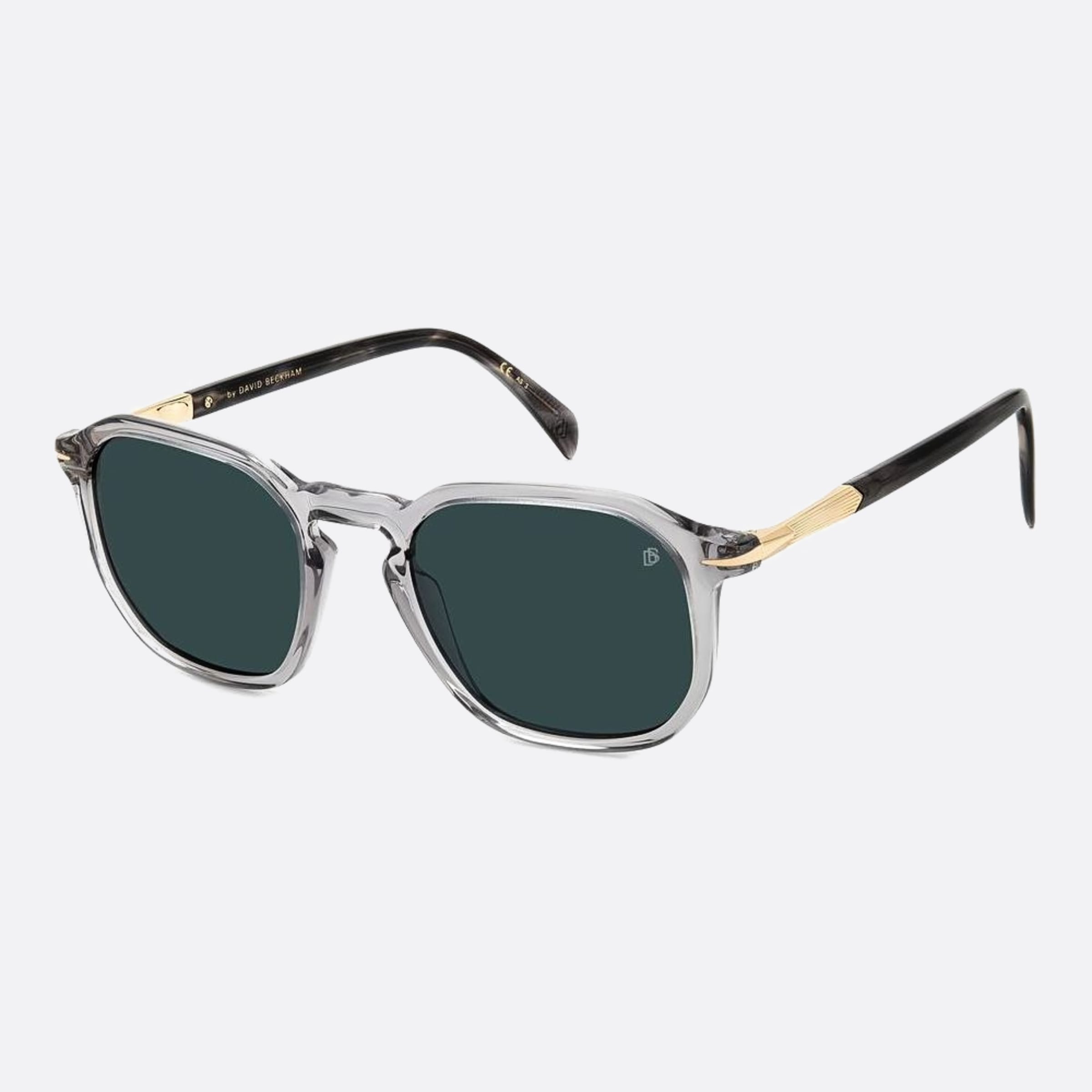 David 52mm Beckham Kb7 Grey Squared Men Sunglasses - Side View