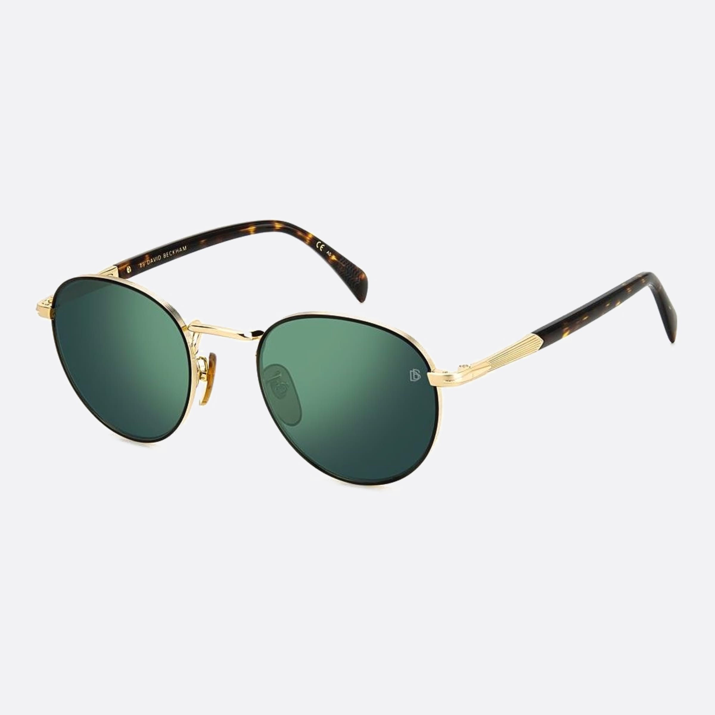 David 51mm Beckham I46 Black Round Men Sunglasses - Side View