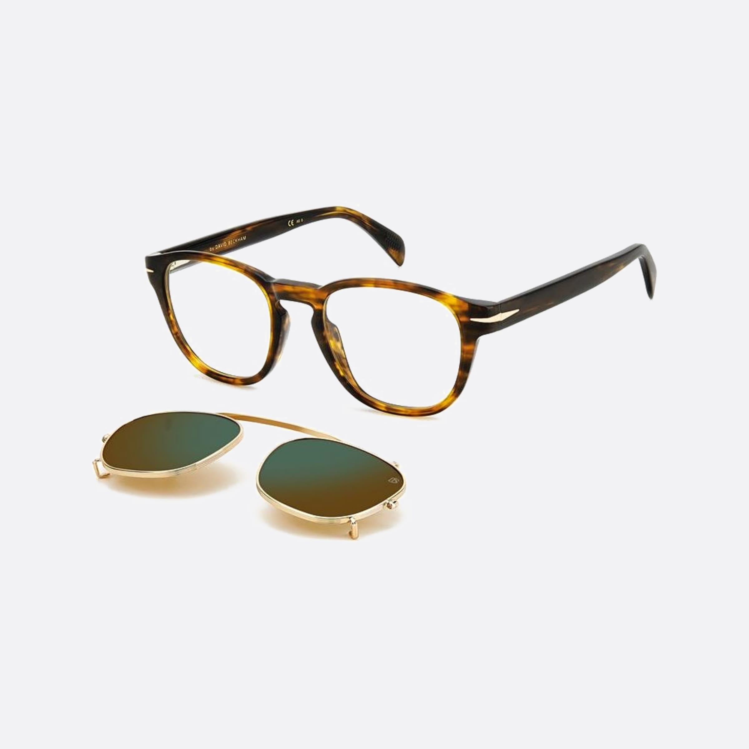 David 50mm Beckham 0uc Havana Squared Men Sunglasses - Side View