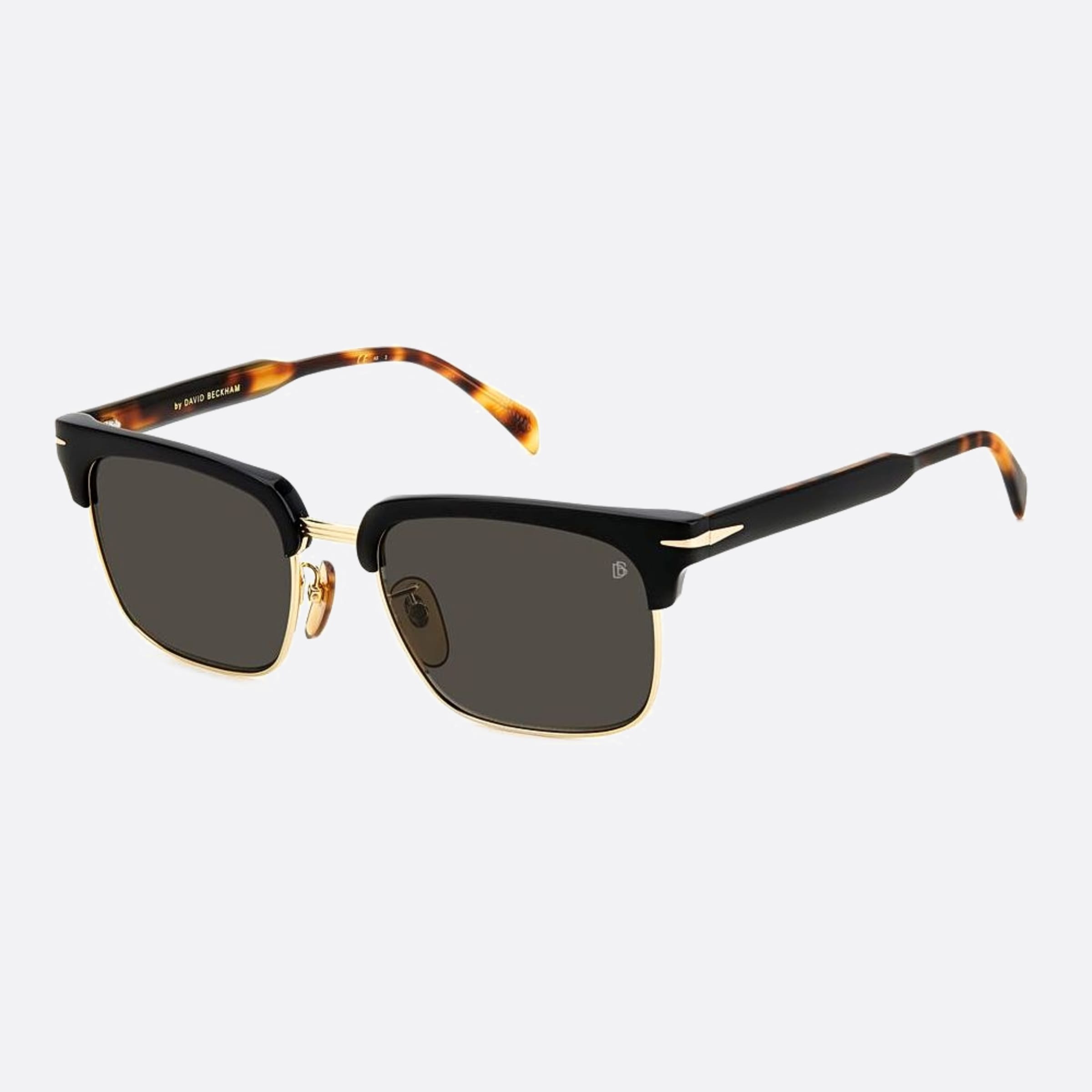 David 55mm Beckham Xwy Havana Squared Men Sunglasses - Side View