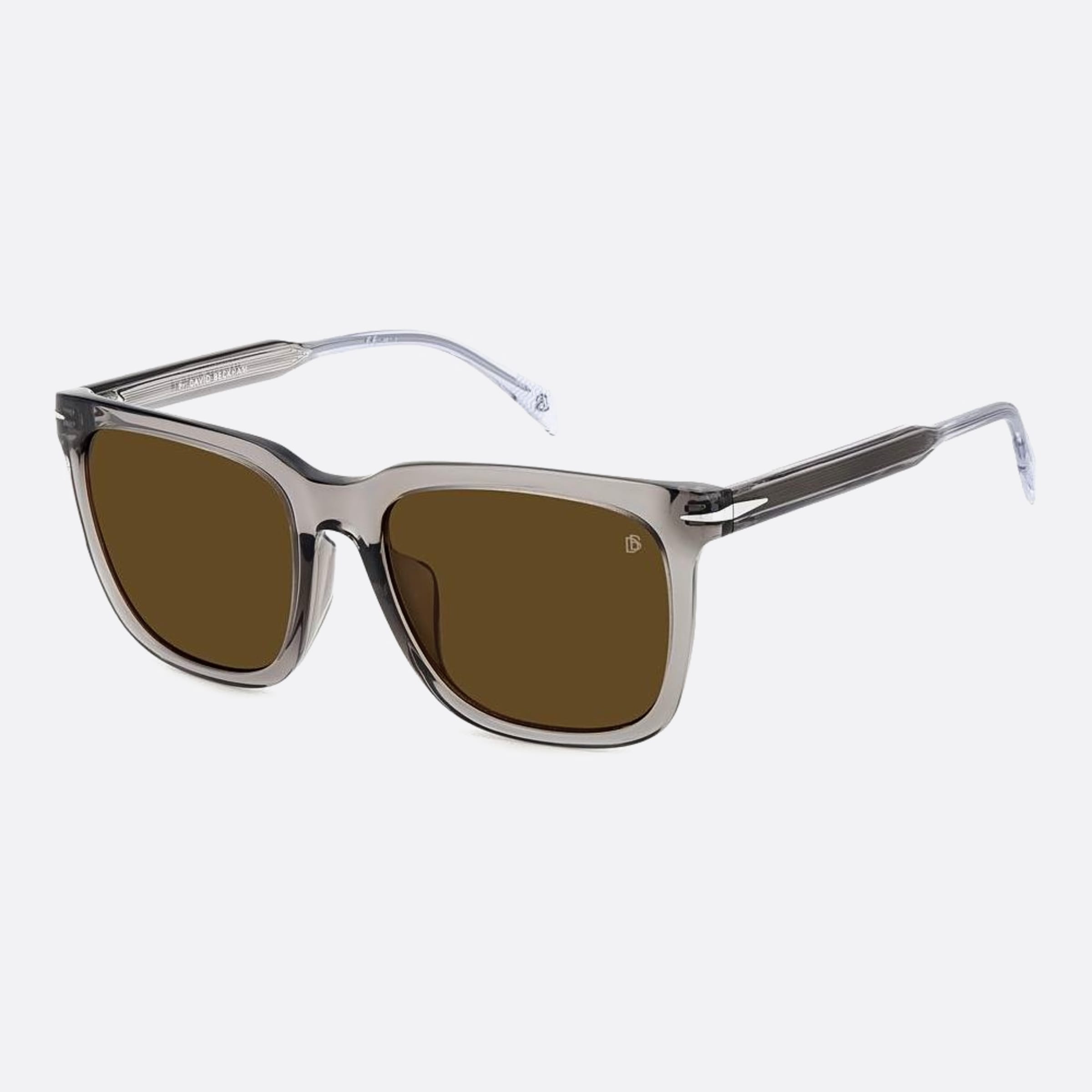 David 56mm Beckham Kb7 Grey Squared Men Sunglasses - Side View