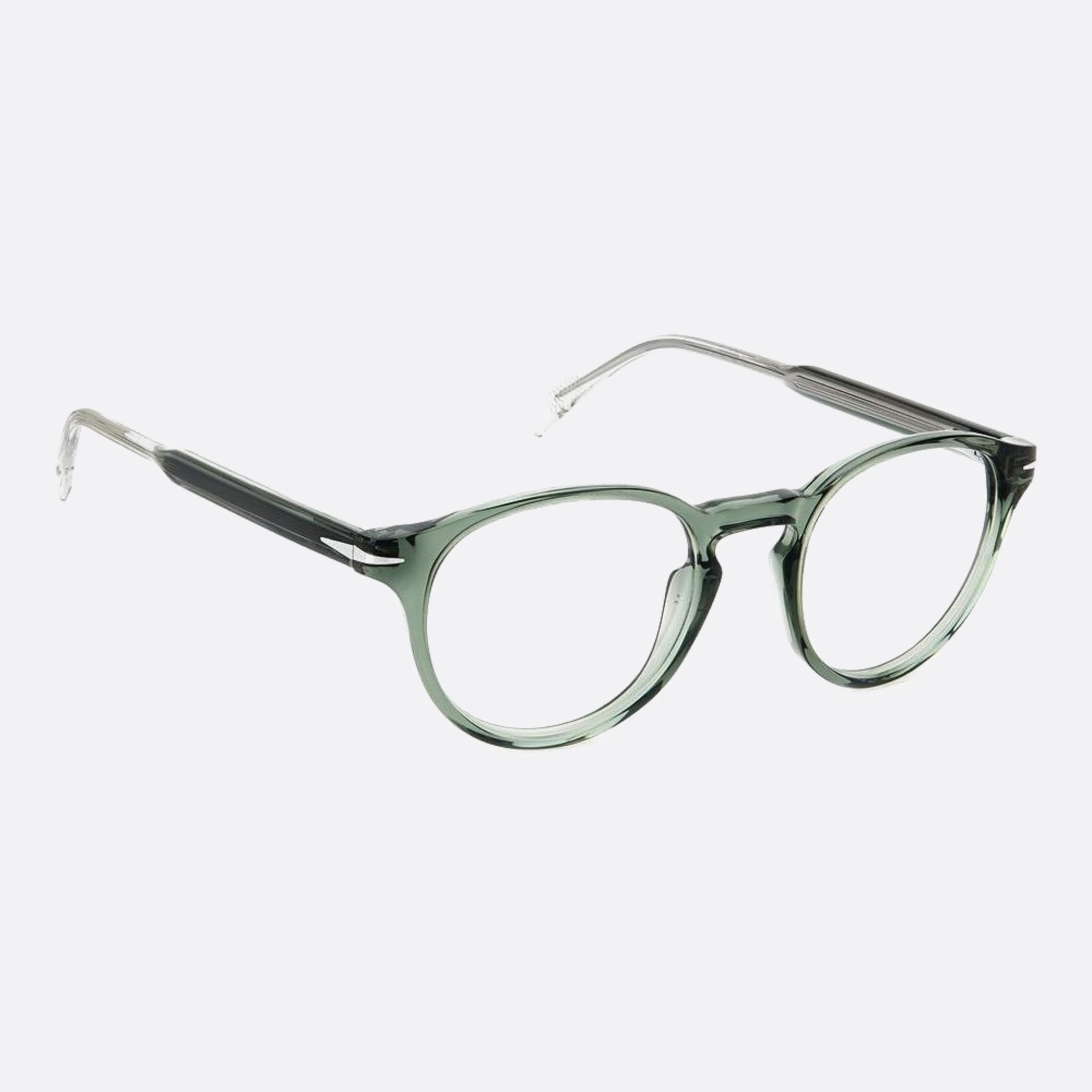 David 48mm Beckham 1ed Green Round Men Eyeglasses - Detail View