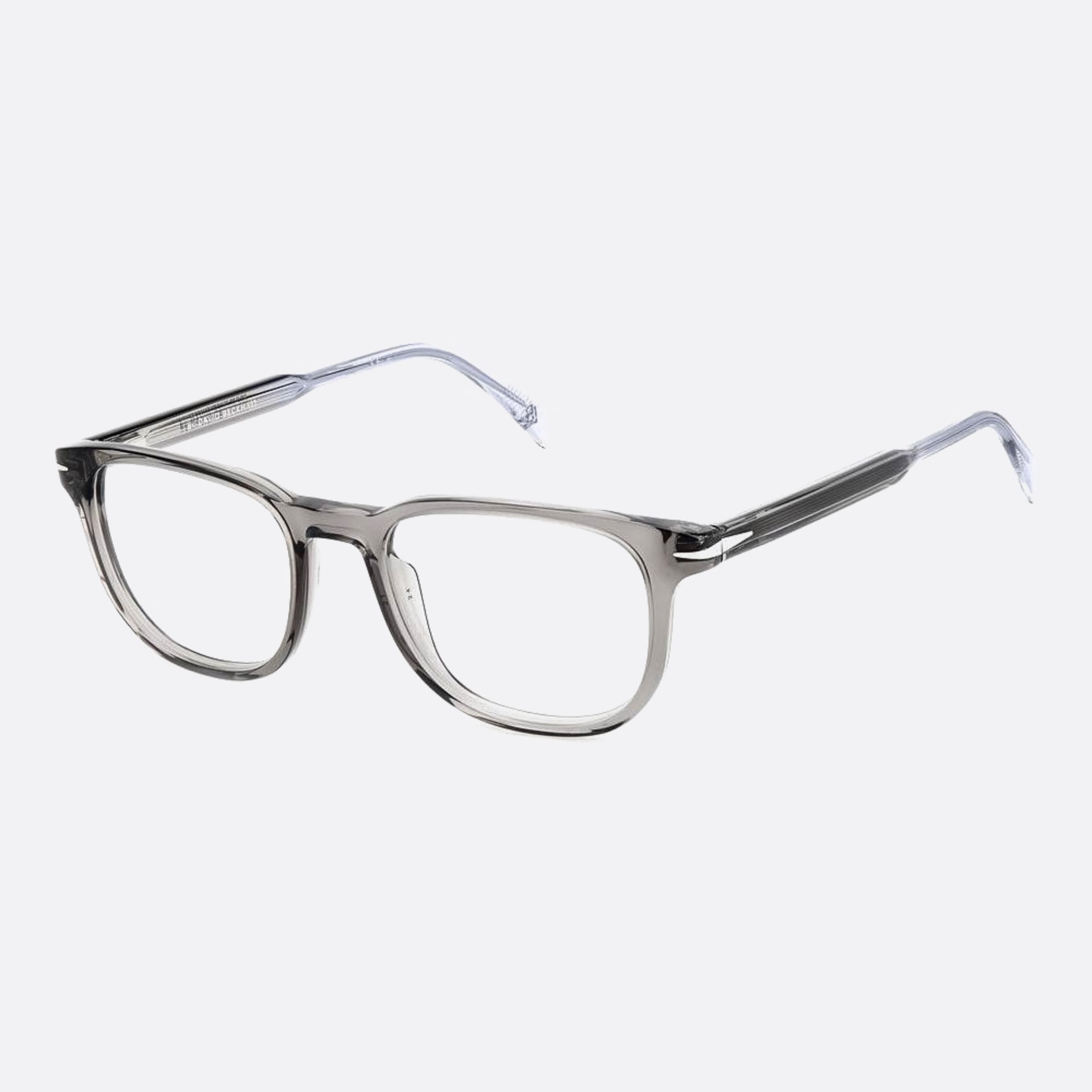 David 50mm Beckham Kb7 Grey Squared Men Eyeglasses - Side View