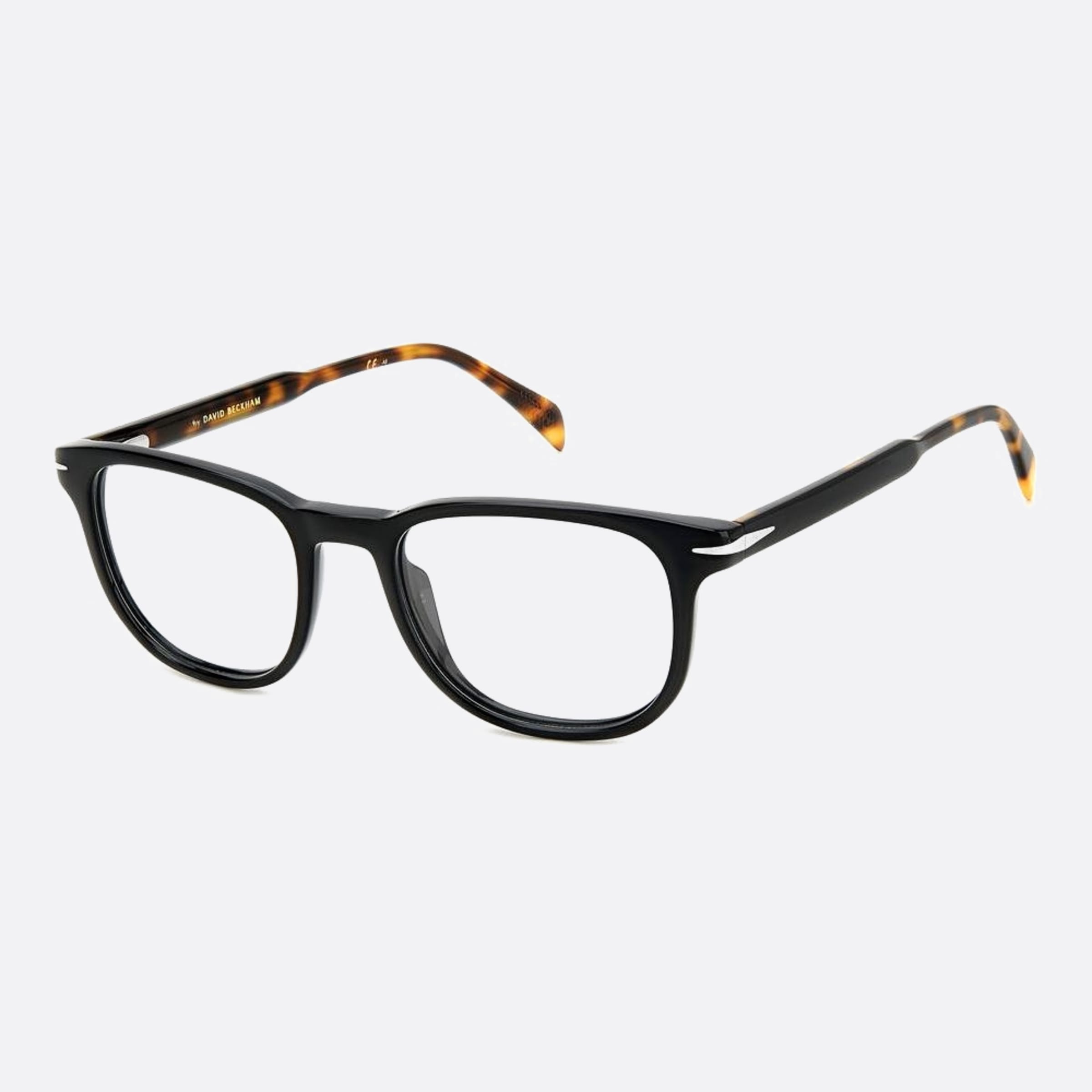David 50mm Beckham Wr7 Black Squared Men Eyeglasses - Side View