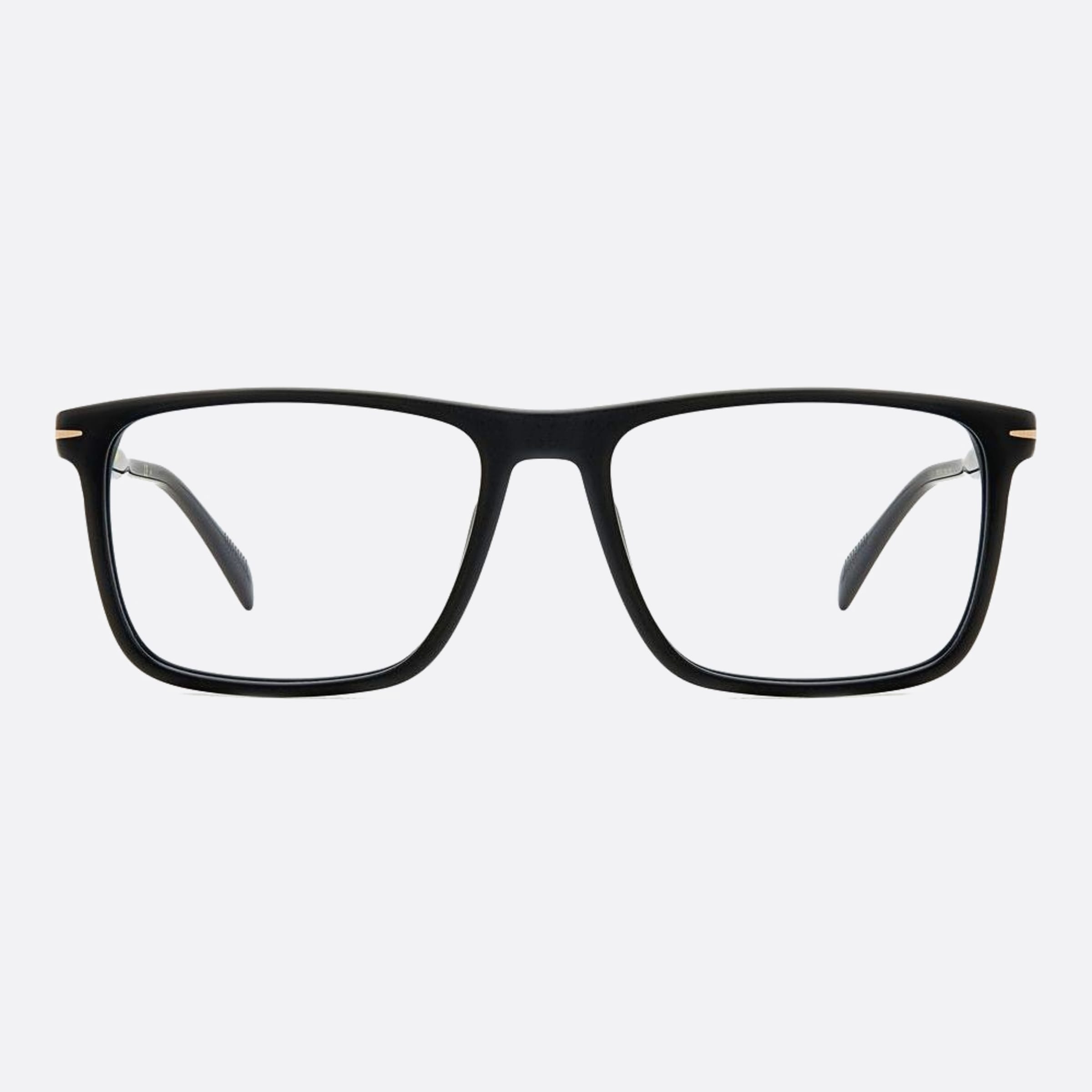 David 57mm Beckham Black Squared Men Eyeglasses - Main View