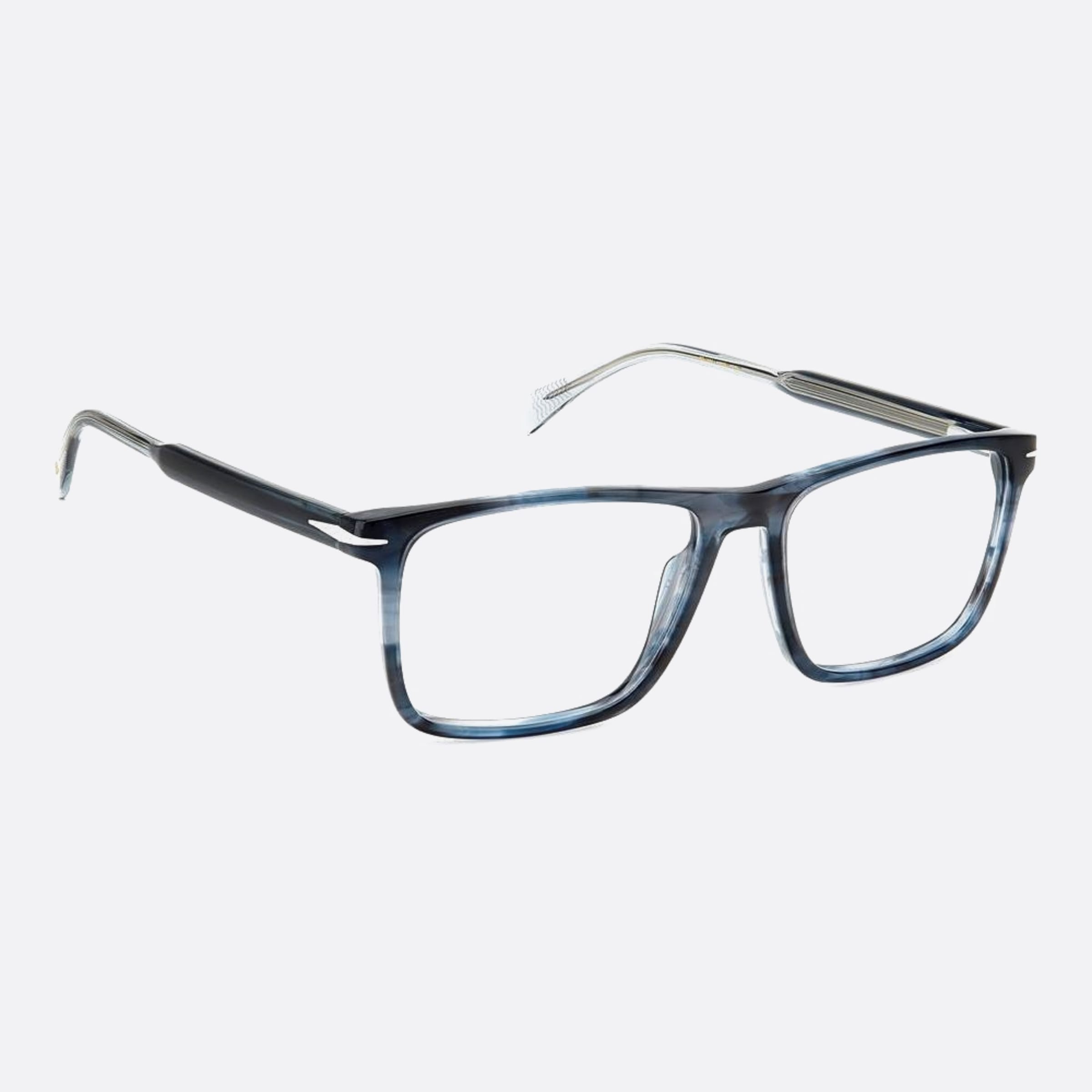David 55mm Beckham Avs Blue Squared Men Eyeglasses - Detail View
