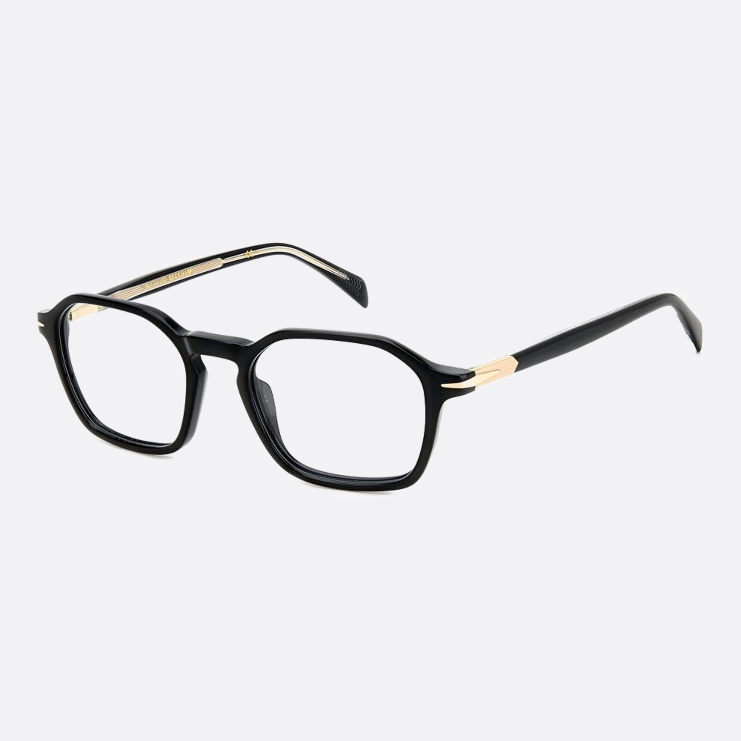 David 50mm Beckham 2m2 Black Geometric Men Eyeglasses - Side View
