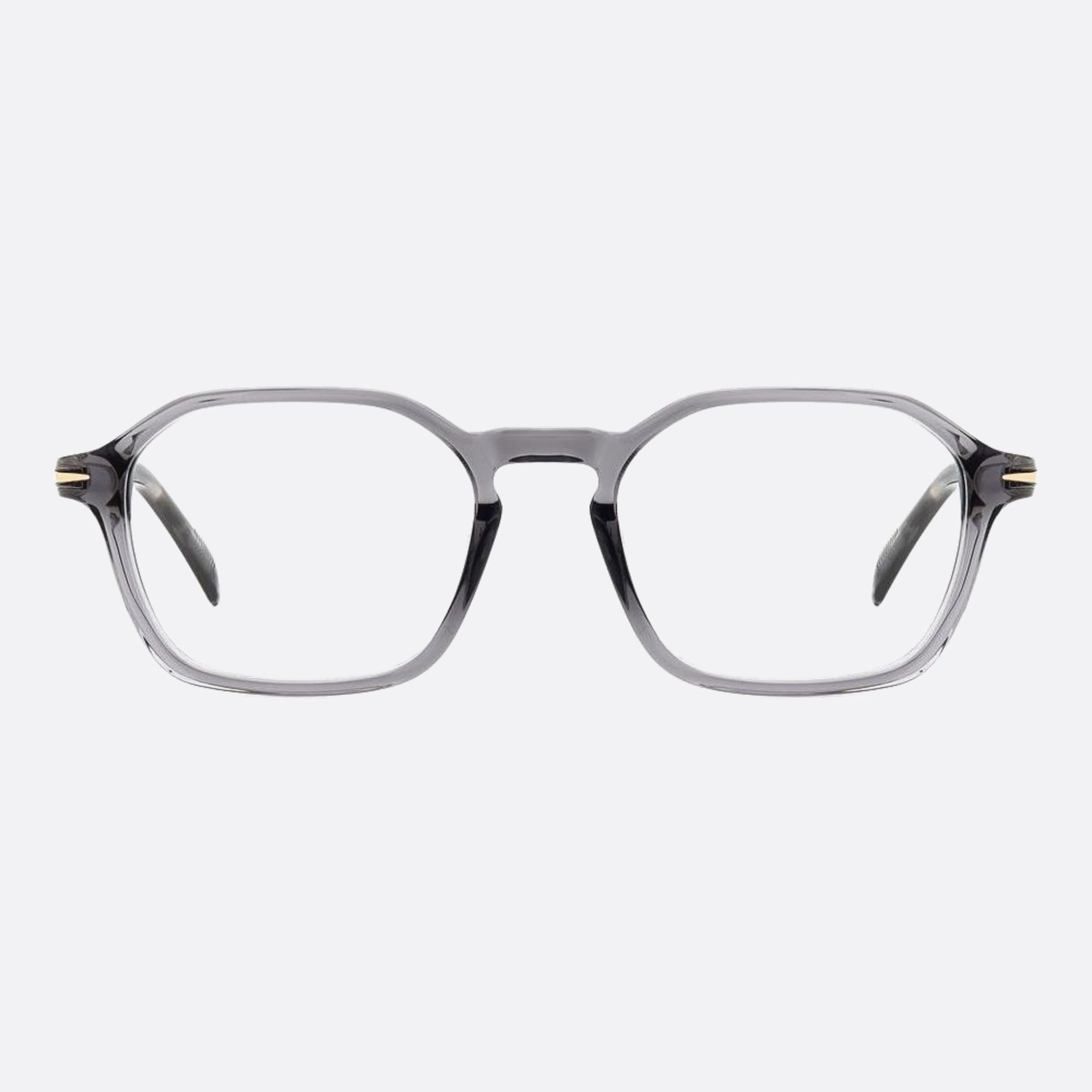 David 50mm Beckham Kb7 Grey Geometric Men Eyeglasses - Main View