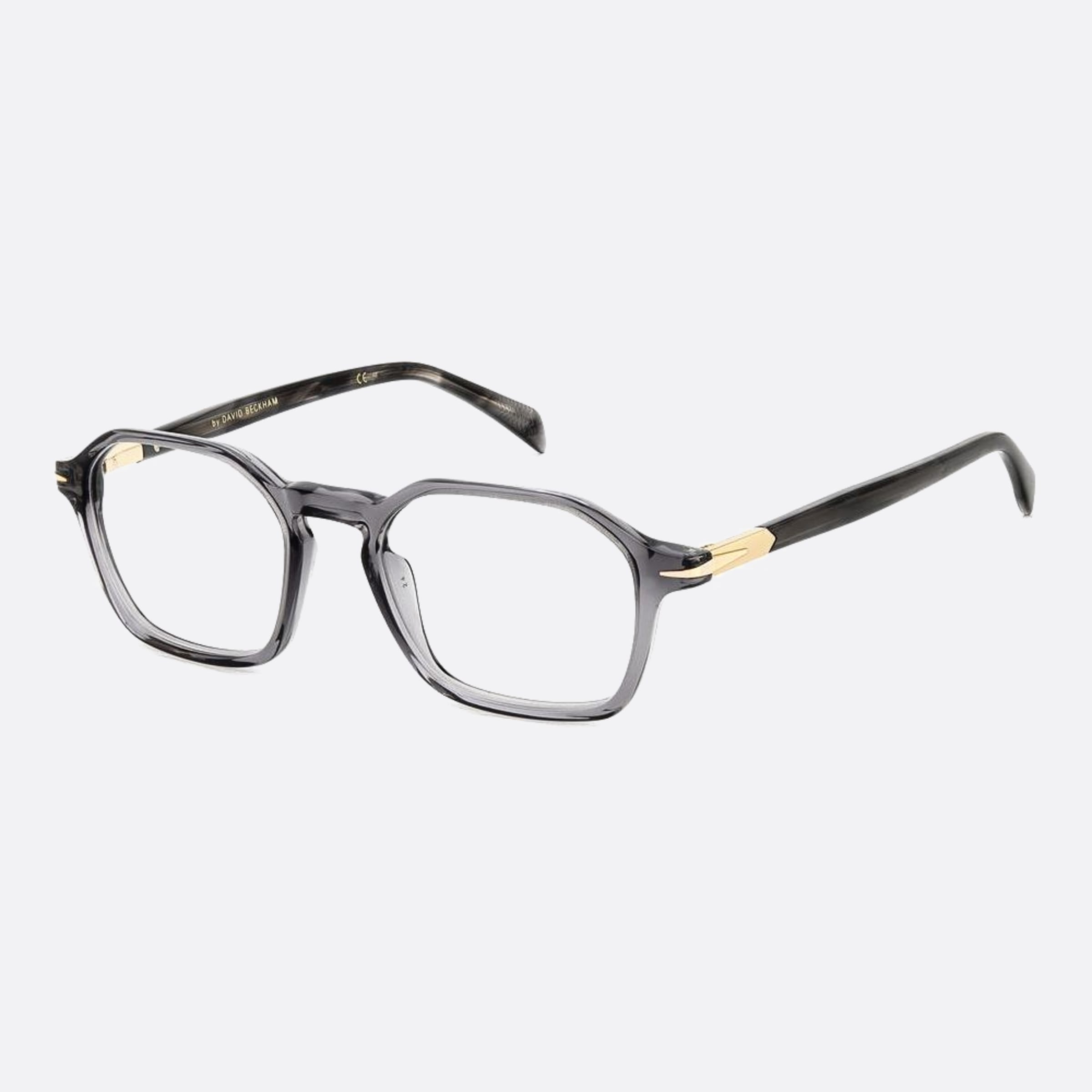 David 50mm Beckham Kb7 Grey Geometric Men Eyeglasses - Side View