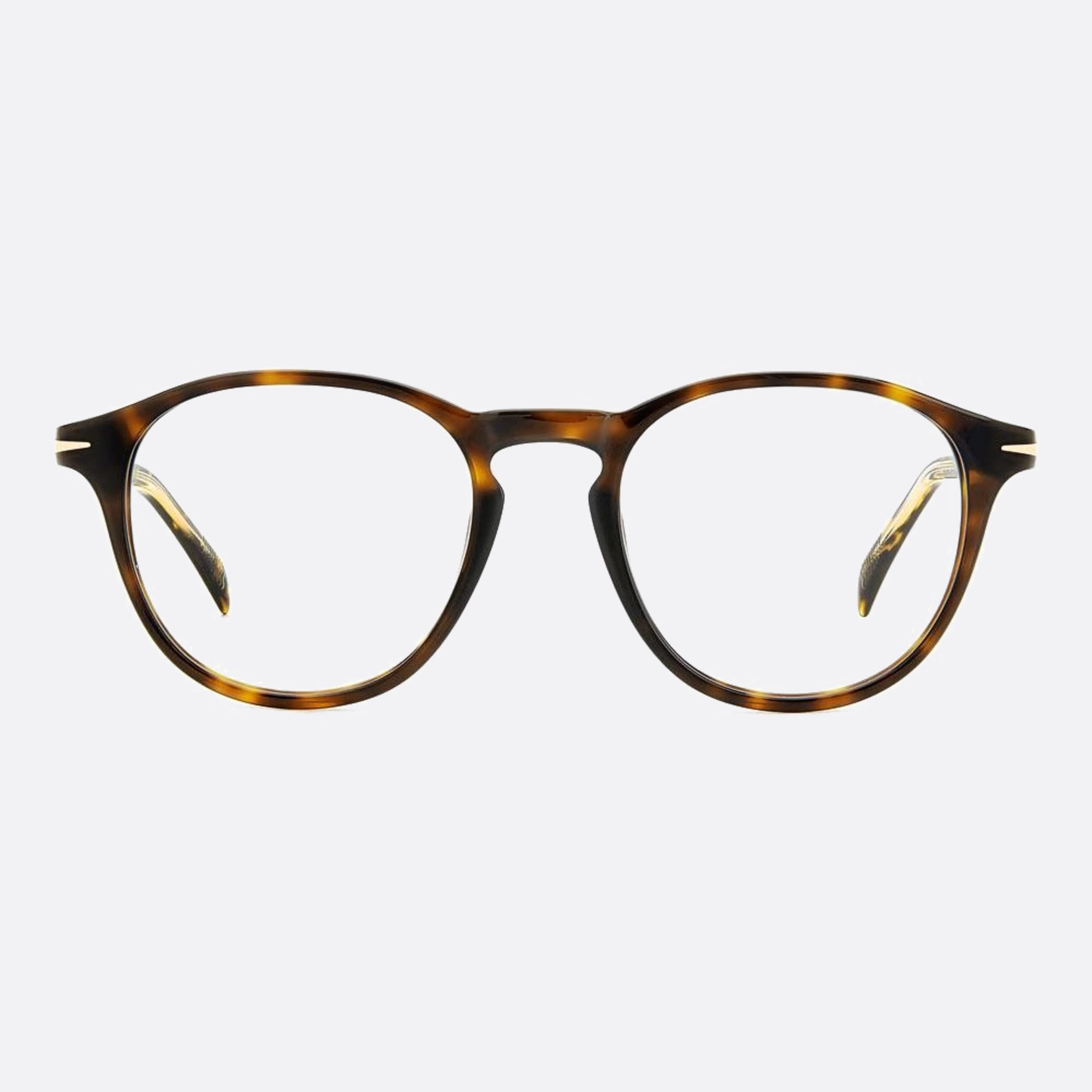 David 50mm Beckham 2ik Havana Round Men Eyeglasses - Main View