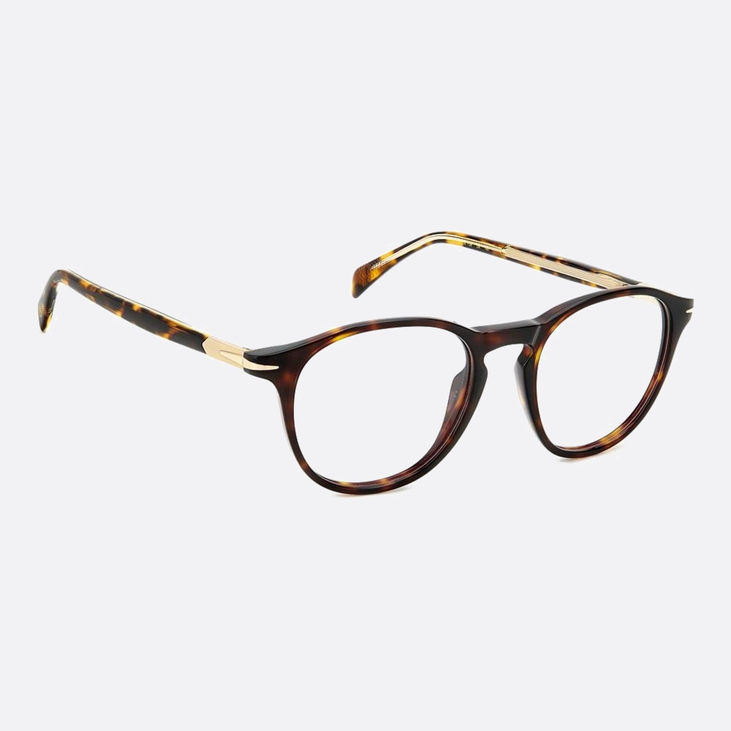 David 50mm Beckham 2ik Havana Round Men Eyeglasses - Lifestyle Shot