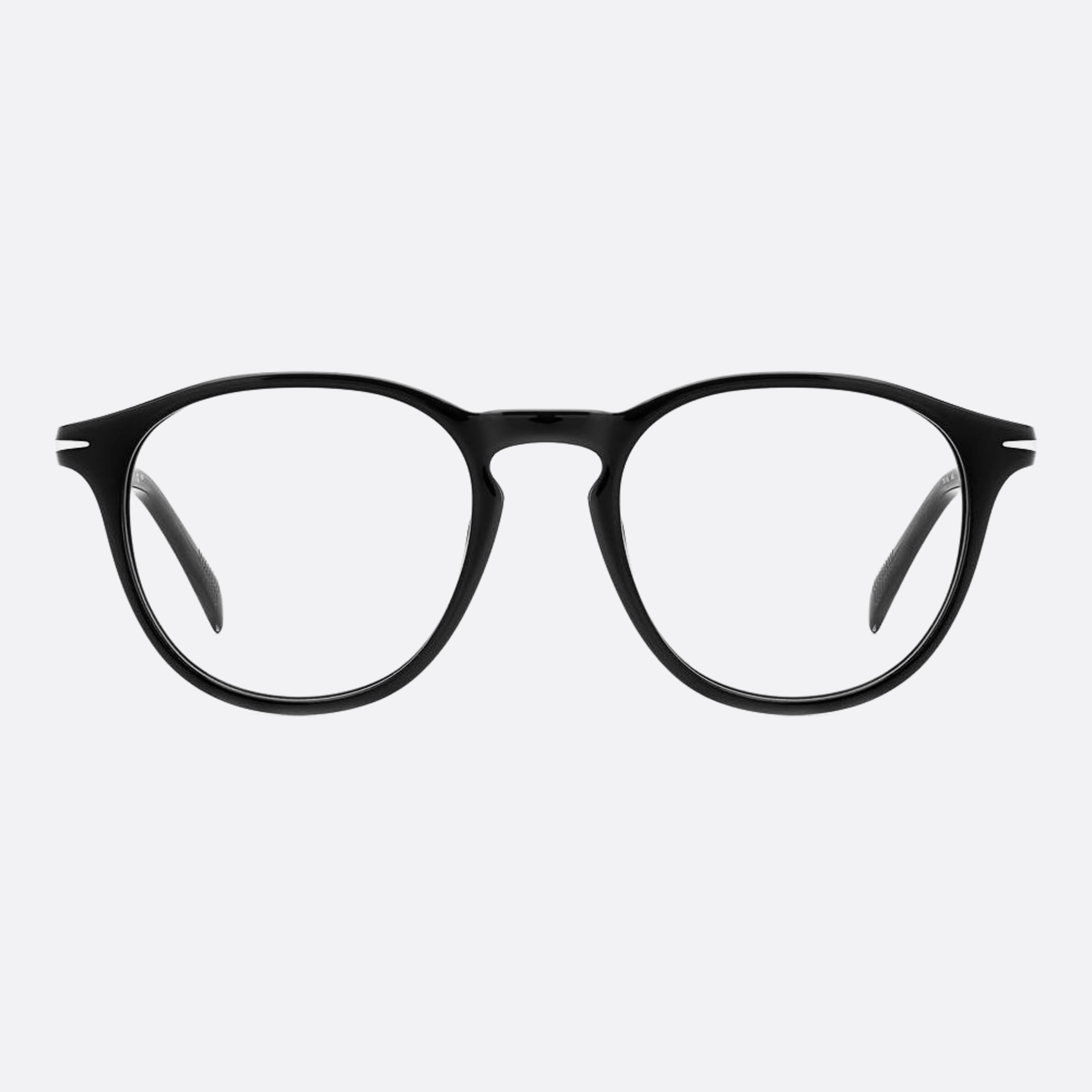David 50mm Beckham Ans Black Round Men Eyeglasses - Main View