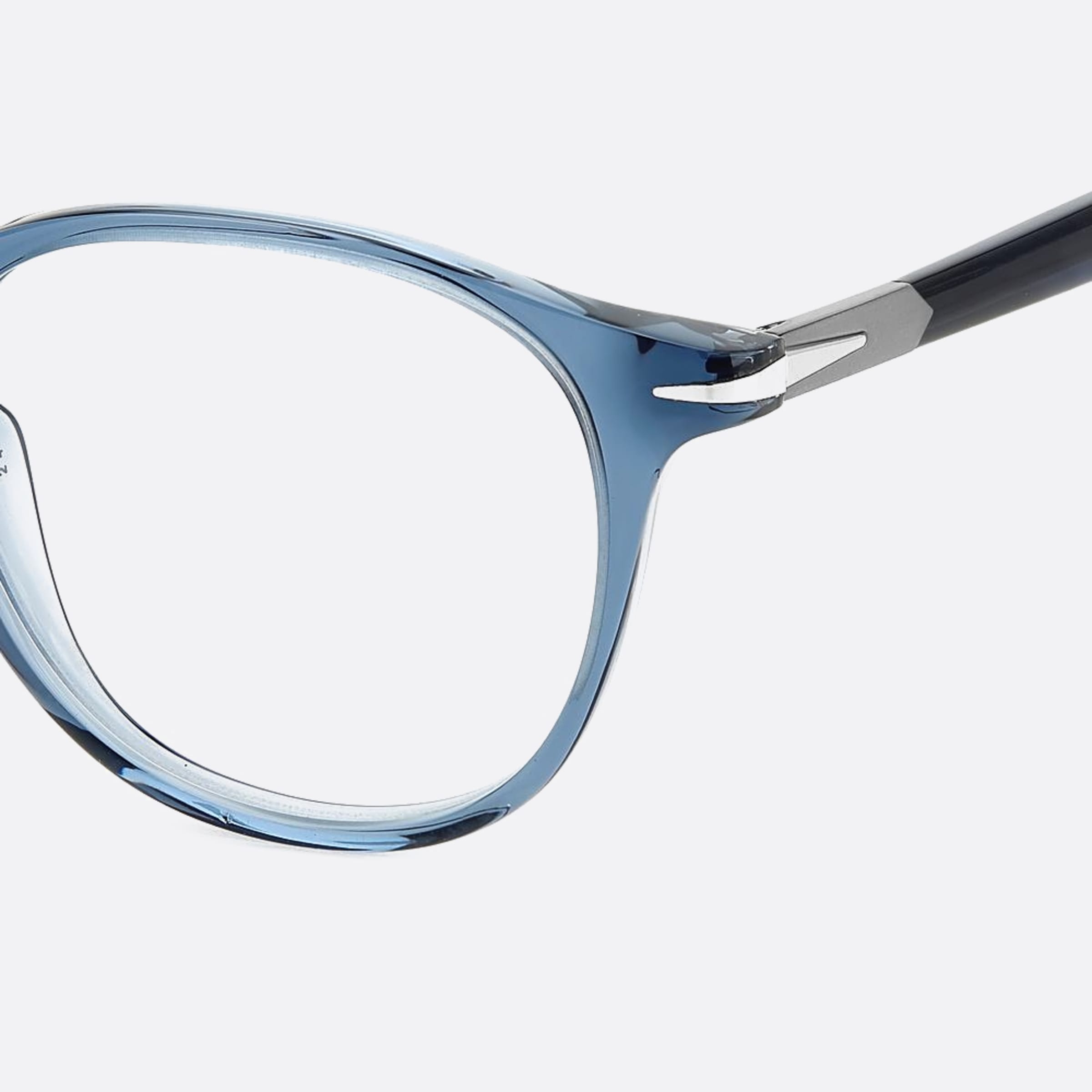 David 50mm Beckham Y00 Blue Round Men Eyeglasses - Lifestyle Shot