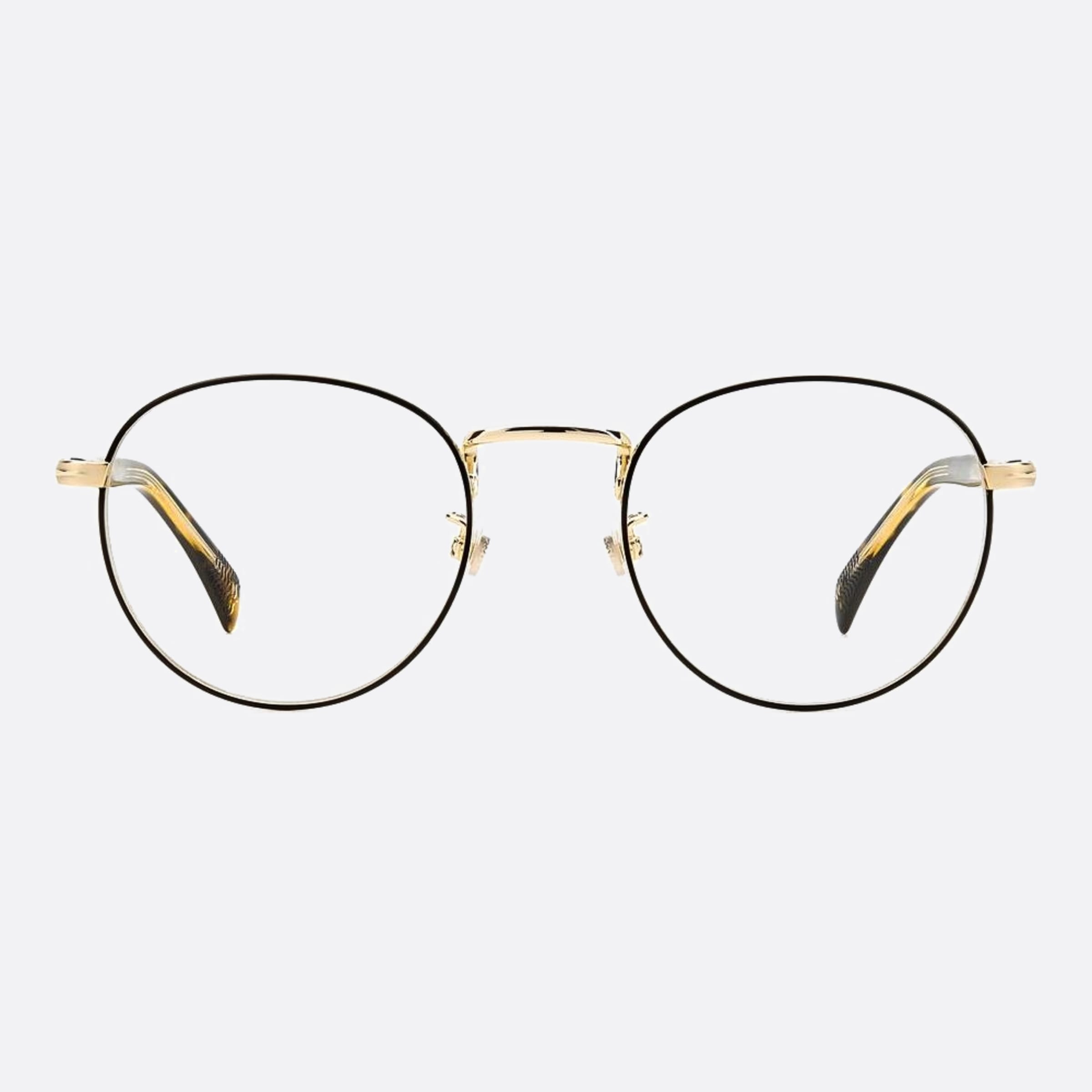 David 51mm Beckham I46 Black Round Men Eyeglasses - Main View