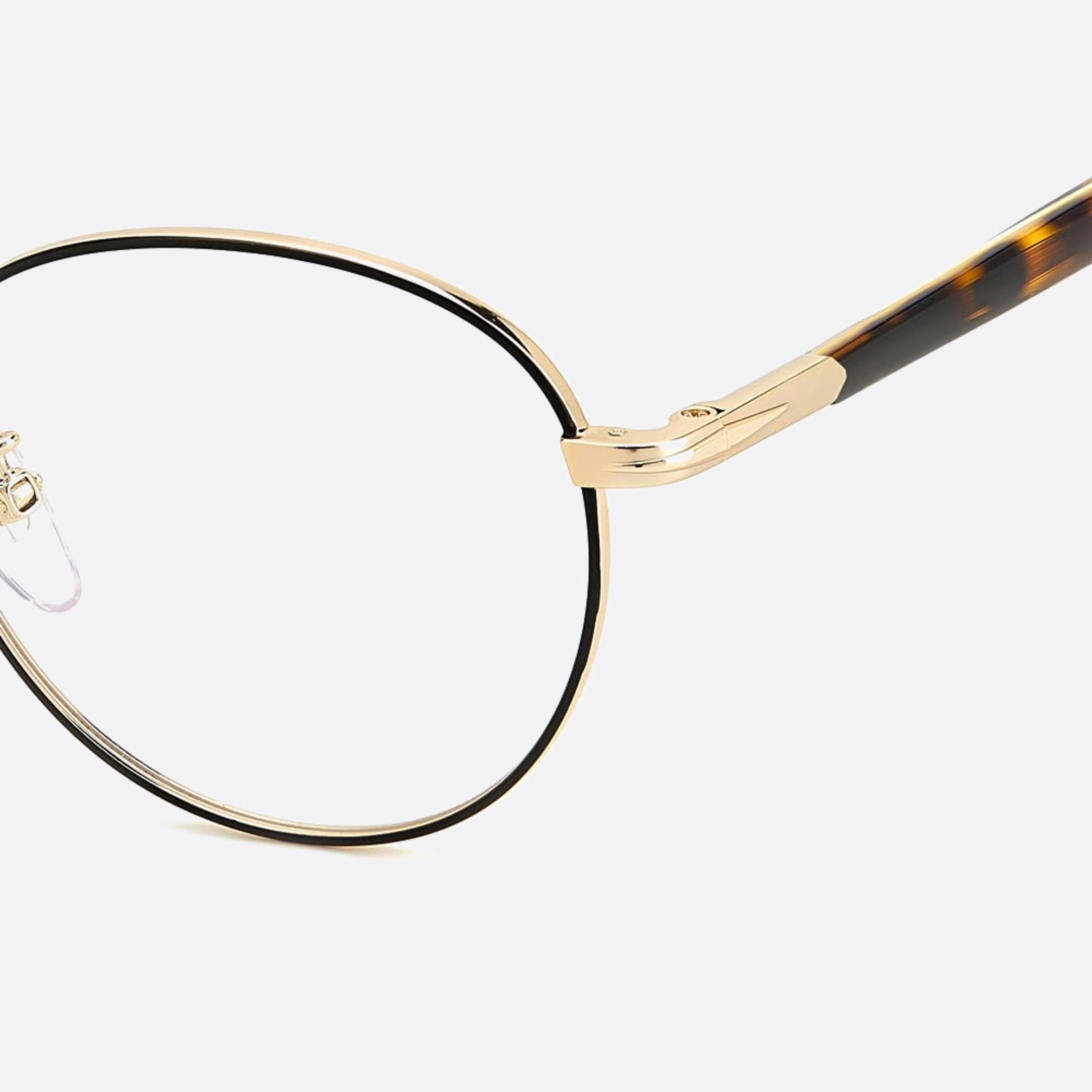 David 51mm Beckham I46 Black Round Men Eyeglasses - Detail View