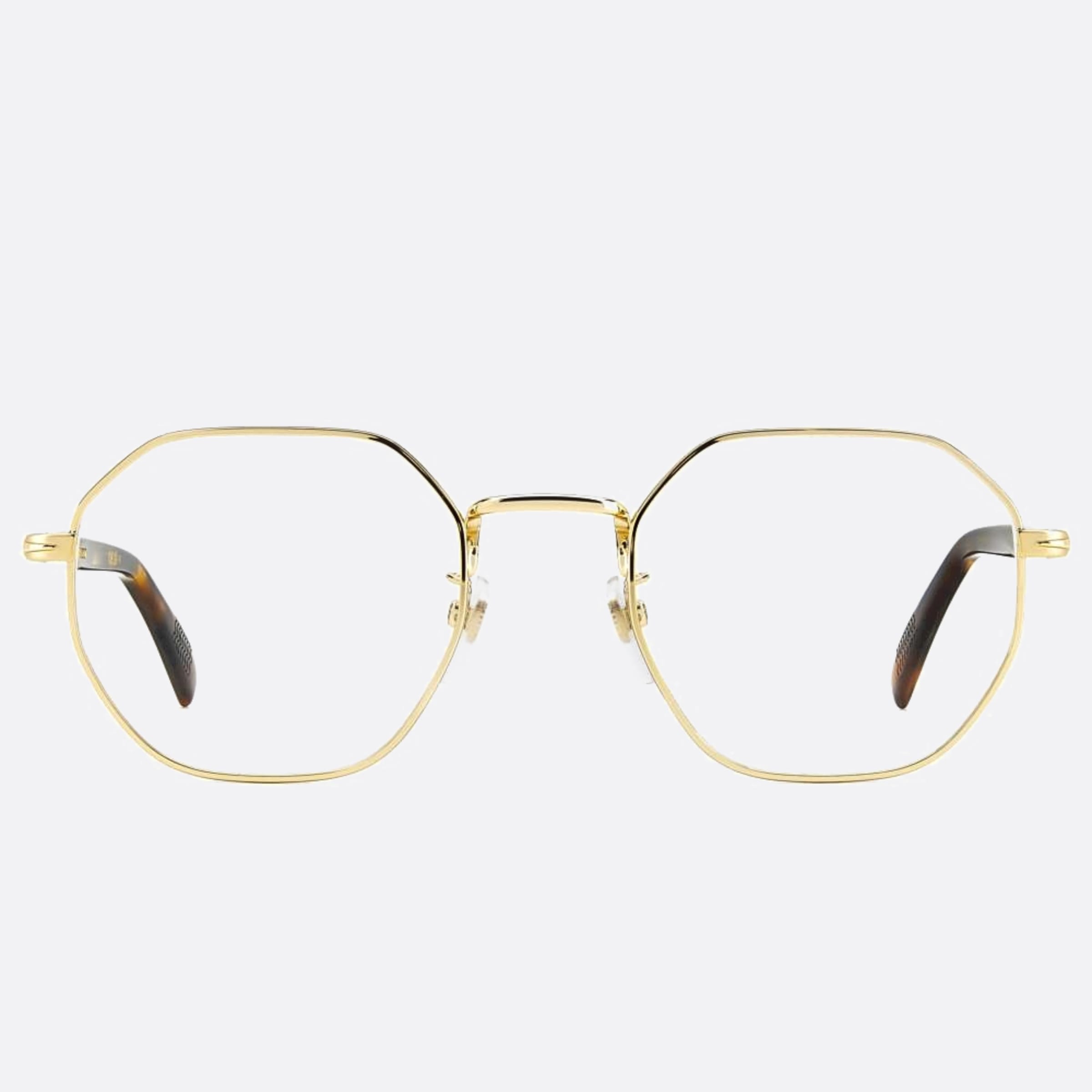 David 50mm Beckham T5u Gold Squared Men Eyeglasses - Main View
