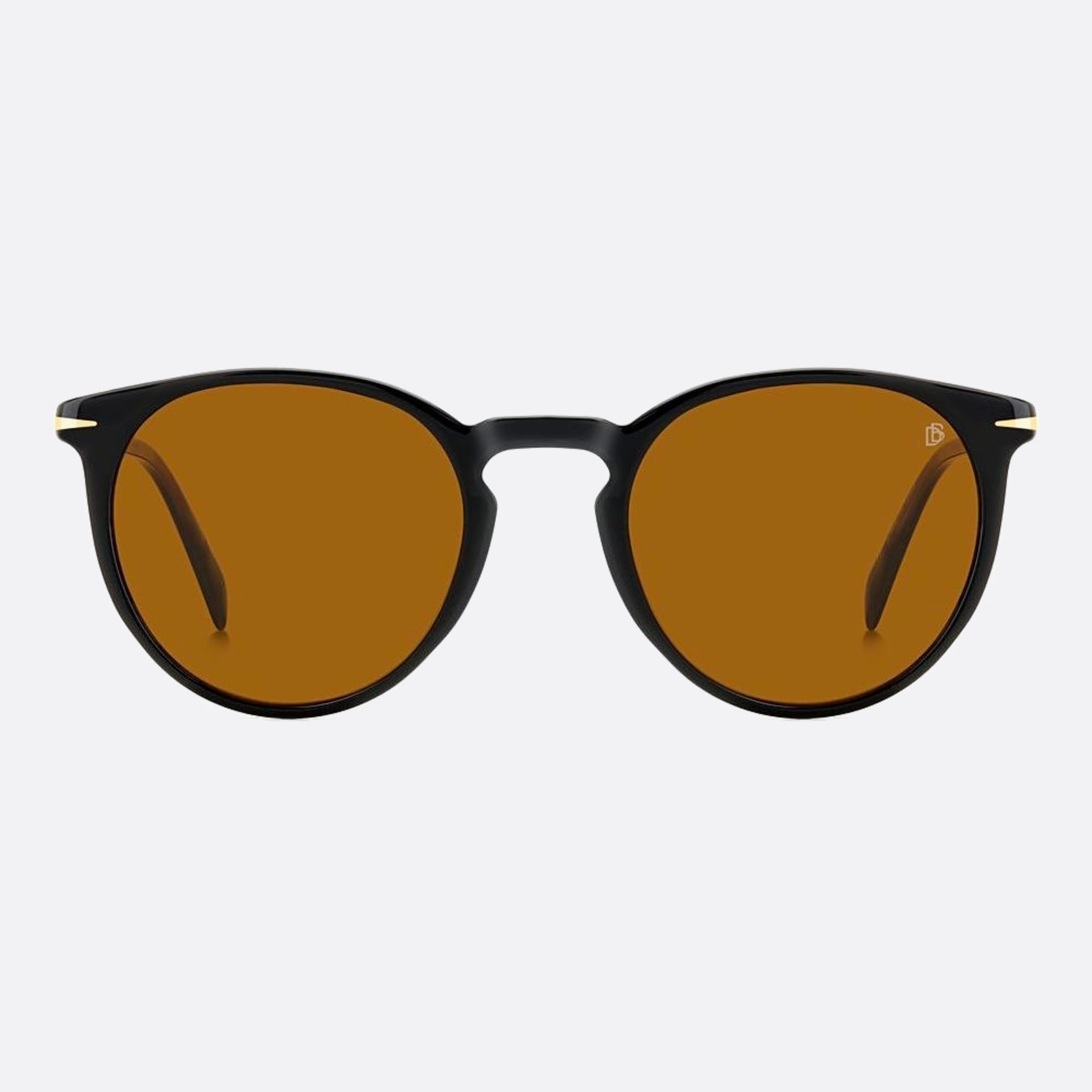 David 51mm Beckham 05k Black Round Men Sunglasses - Main View