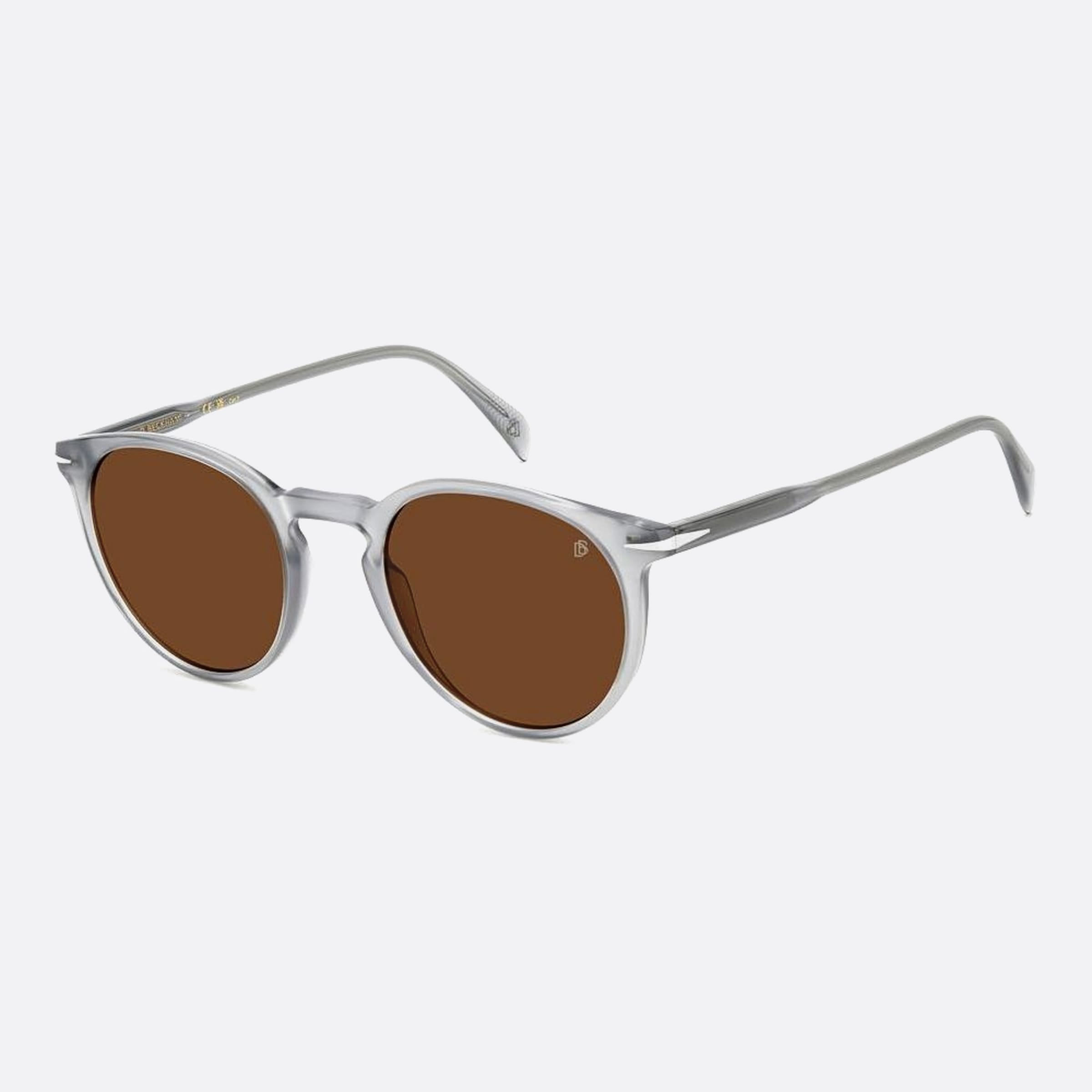 David 51mm Beckham Kb7 Grey Round Men Sunglasses - Main View