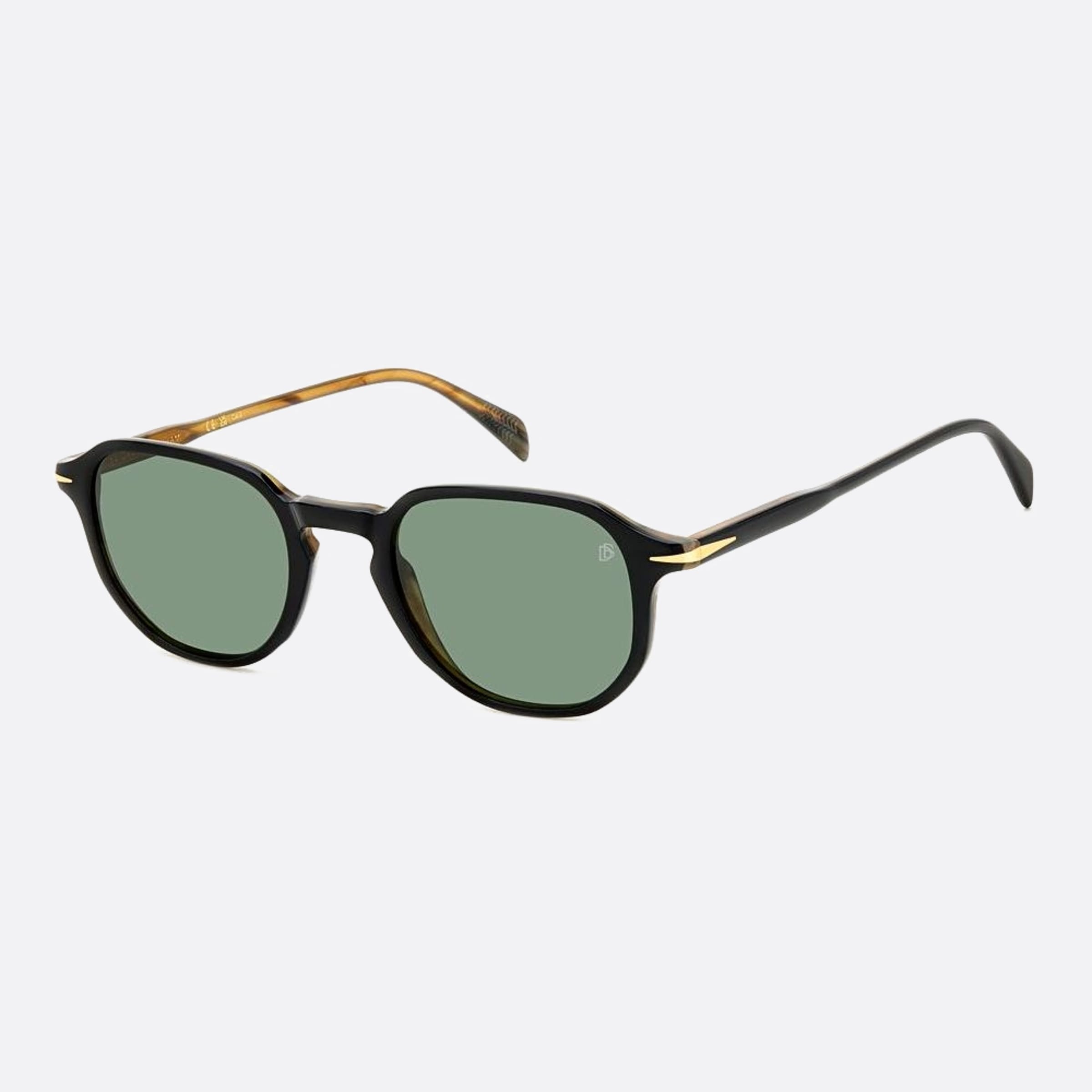 David 50mm Beckham 05k Black Geometric Men Sunglasses - Side View