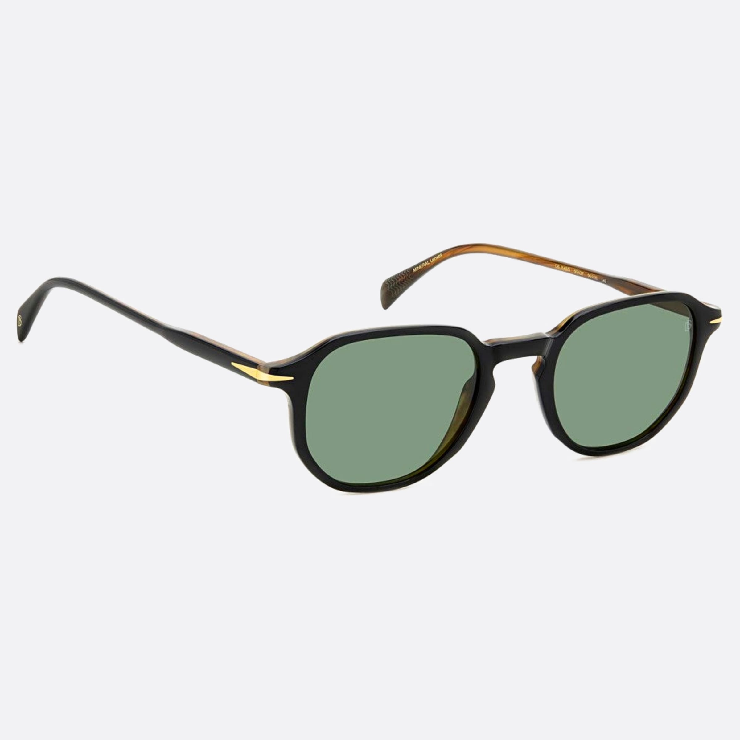 David 50mm Beckham 05k Black Geometric Men Sunglasses - Detail View