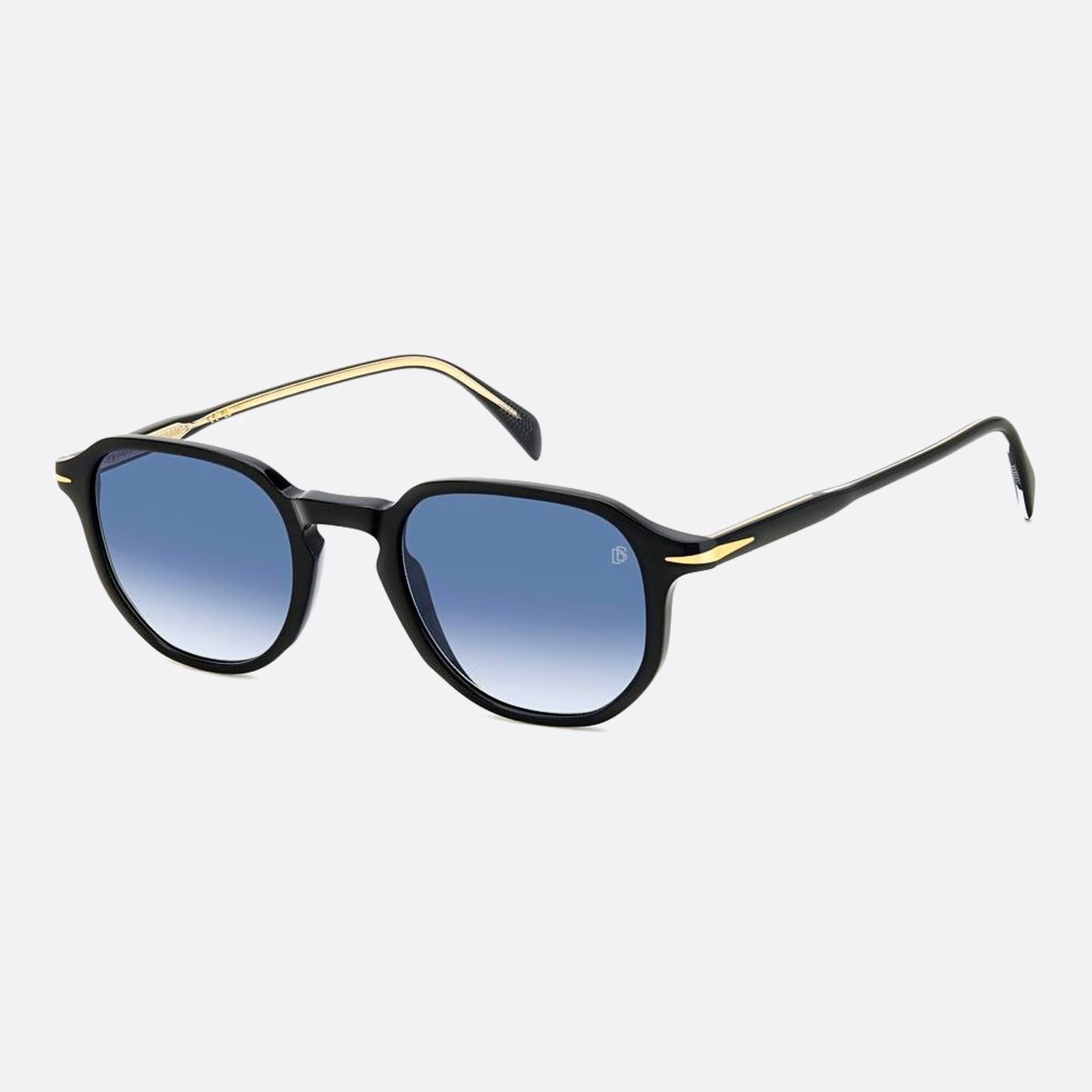 David 50mm Beckham Black Geometric Men Sunglasses - Side View
