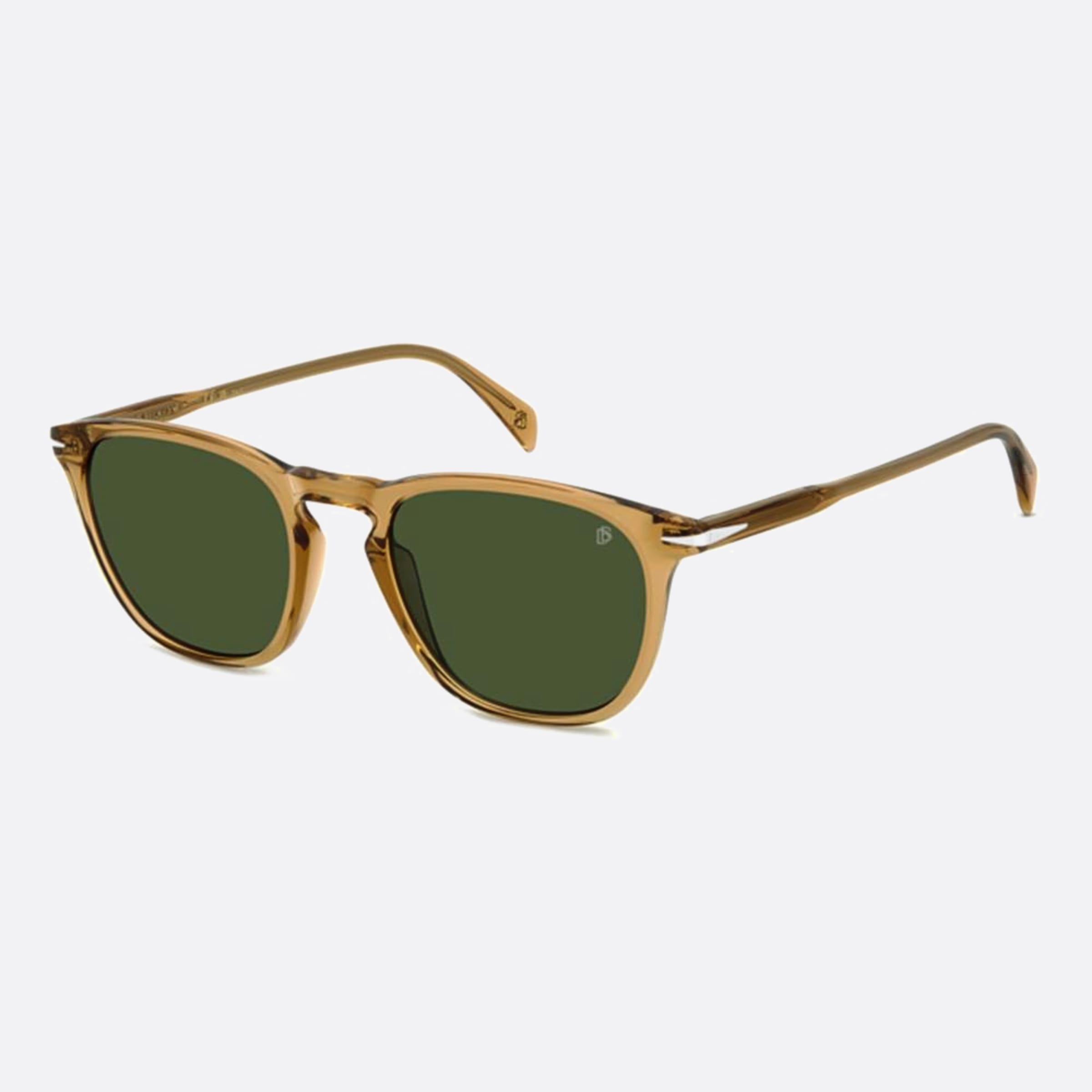 David 51mm Beckham 40g Yellow Rectangle Men Sunglasses - Side View