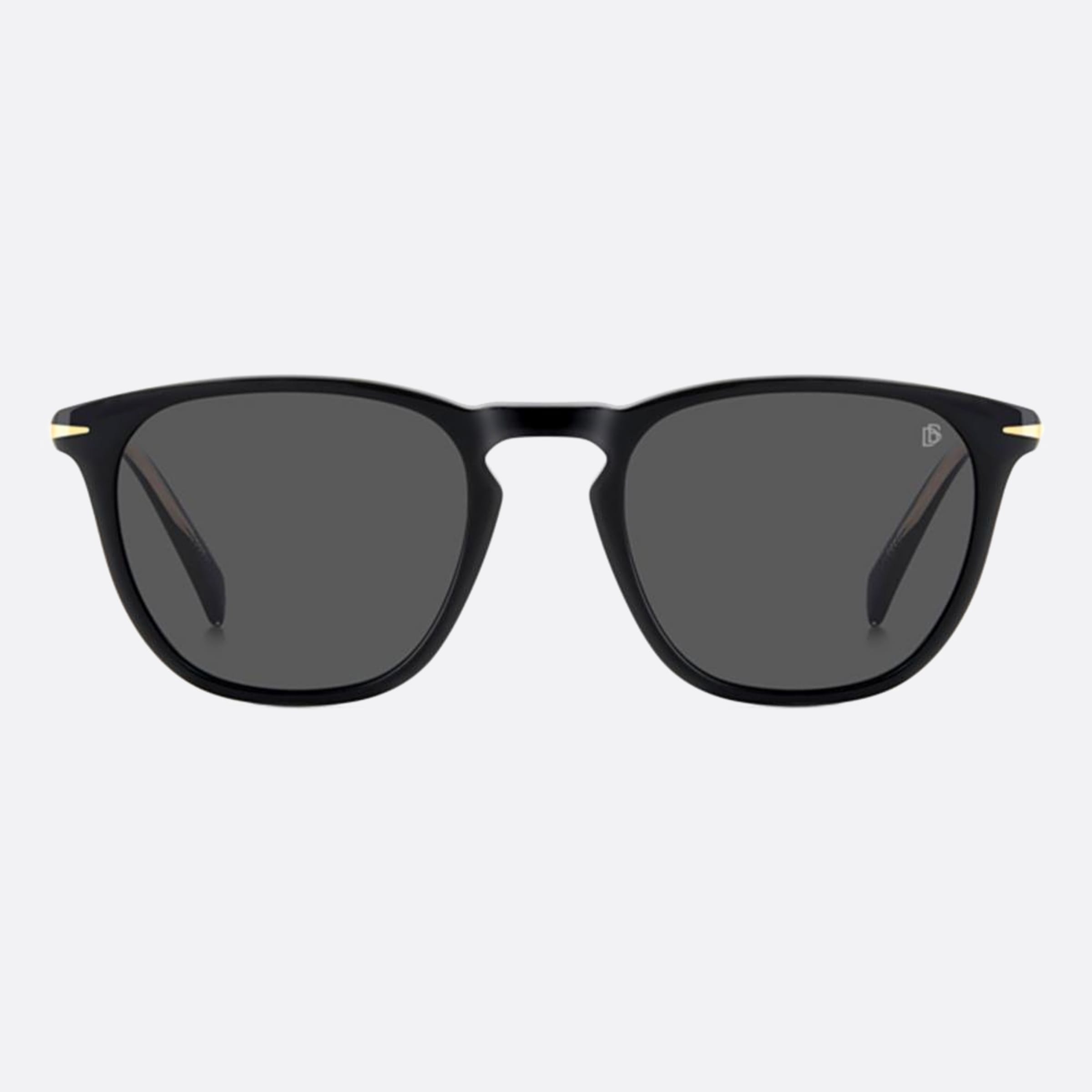 David 51mm Beckham Black Rectangle Men Sunglasses - Main View