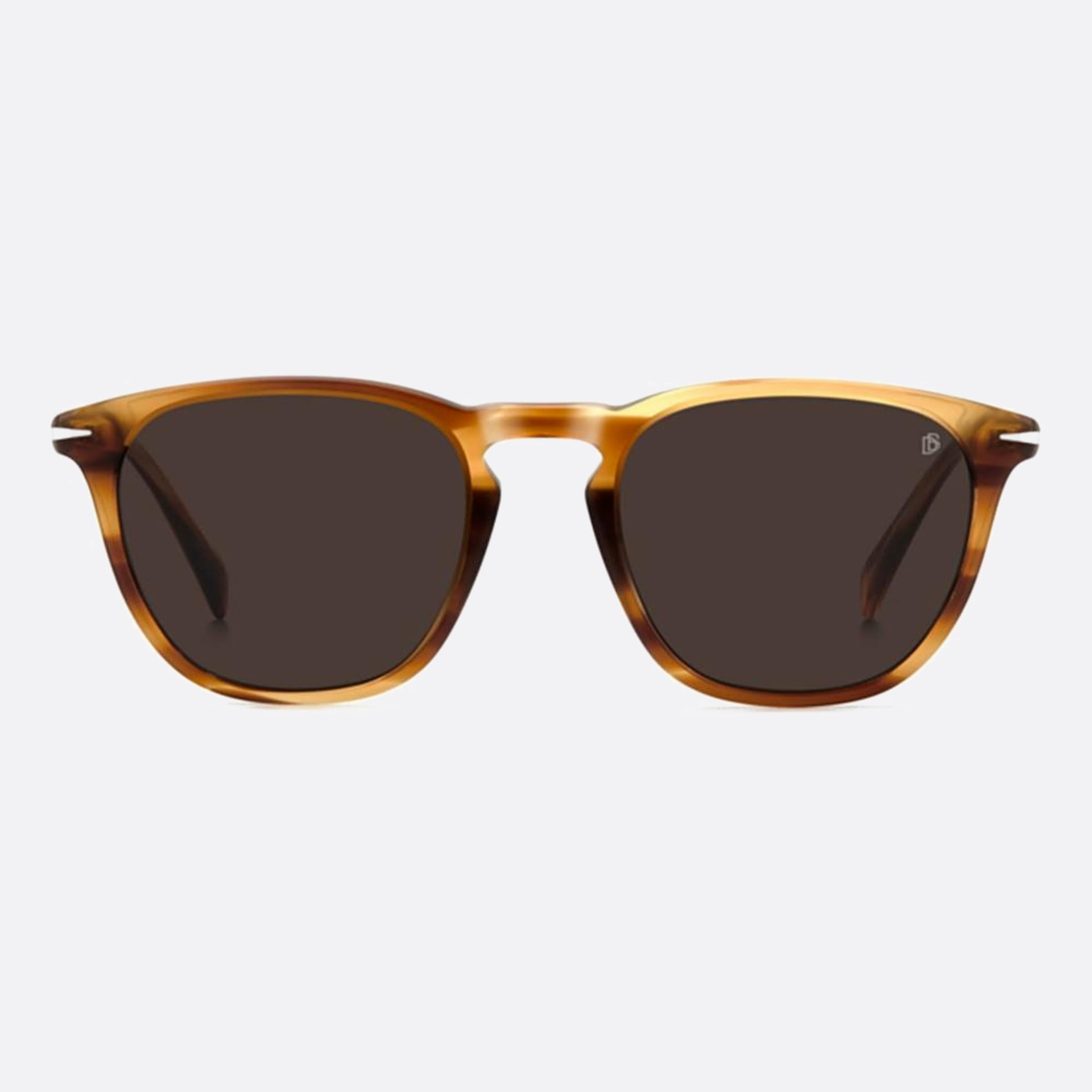 David 51mm Beckham Ex4 Brown Rectangle Men Sunglasses - Main View