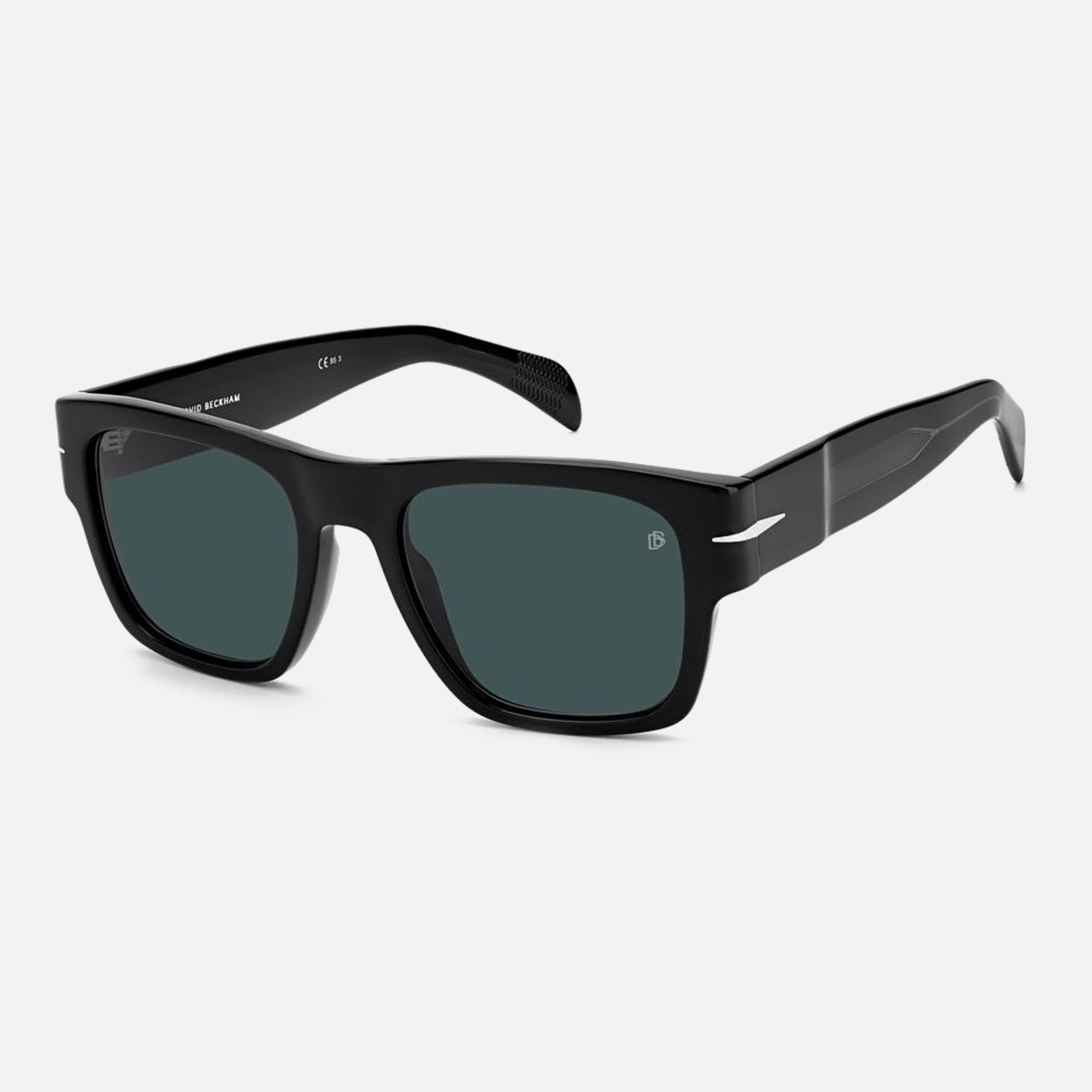 David 54mm Beckham Bold Black Squared Men Sunglasses - Side View