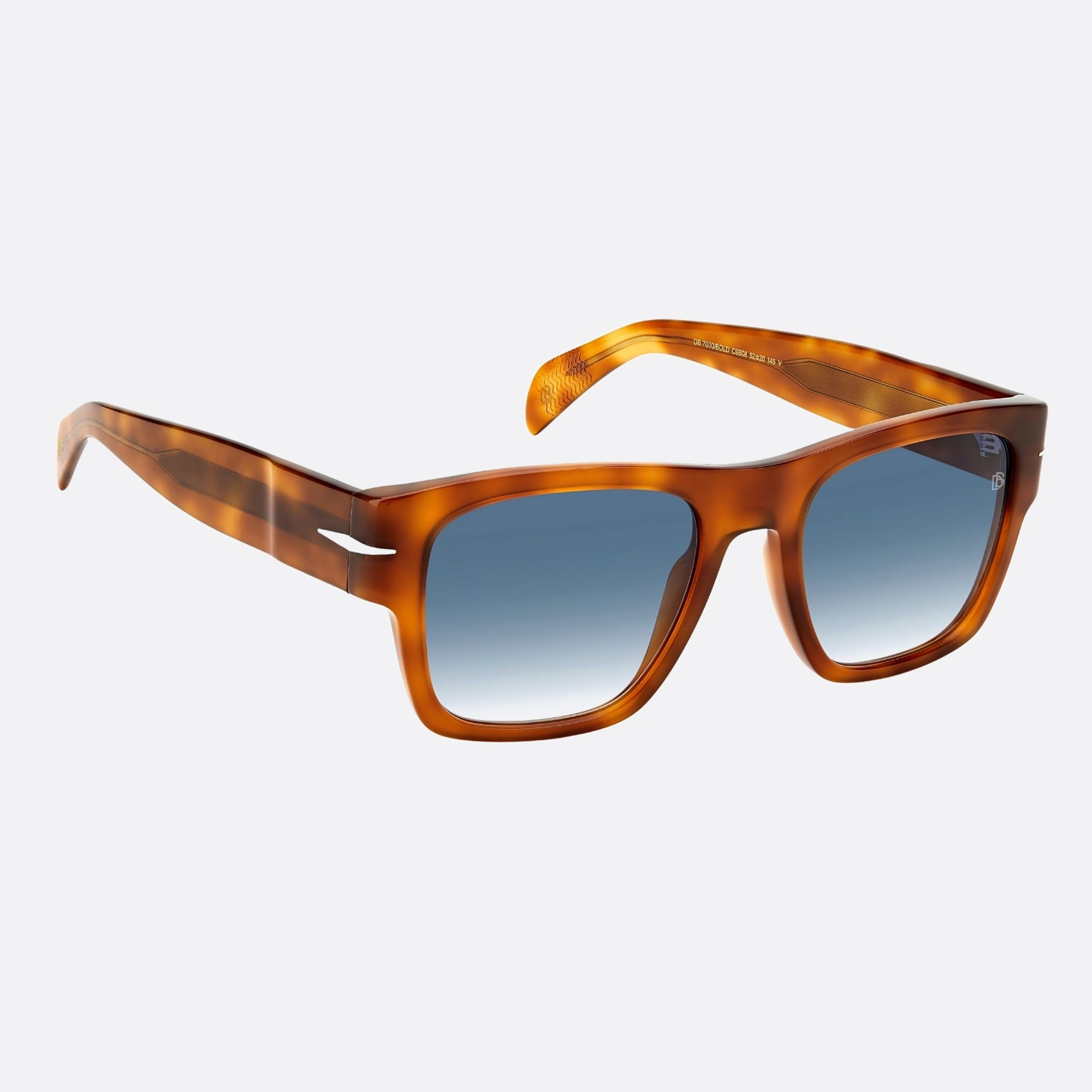 David 52mm Beckham Bold C9b Havana Squared Men Sunglasses - Detail View