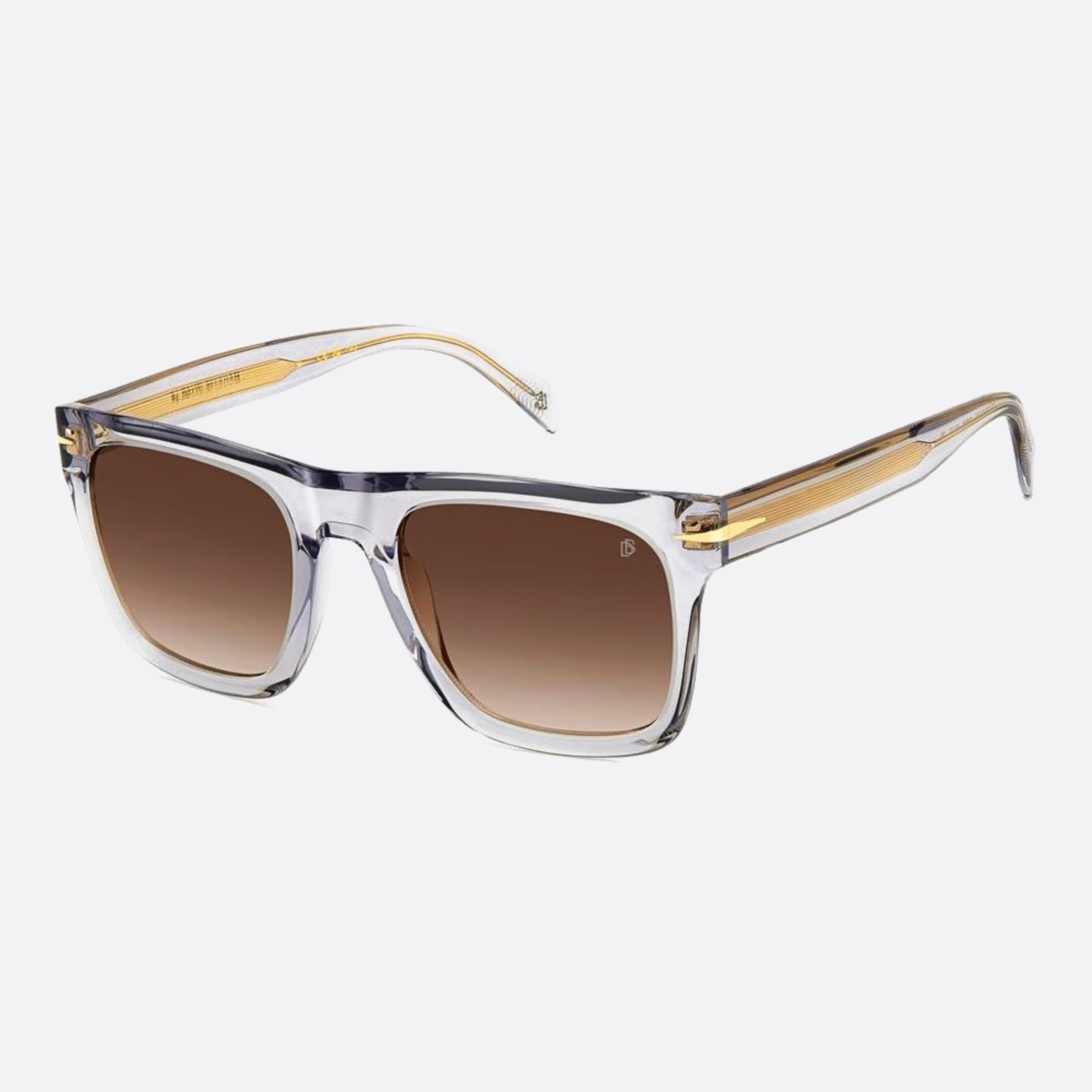 David 54mm Beckham Flat 63m Grey Geometric Men Sunglasses - Side View