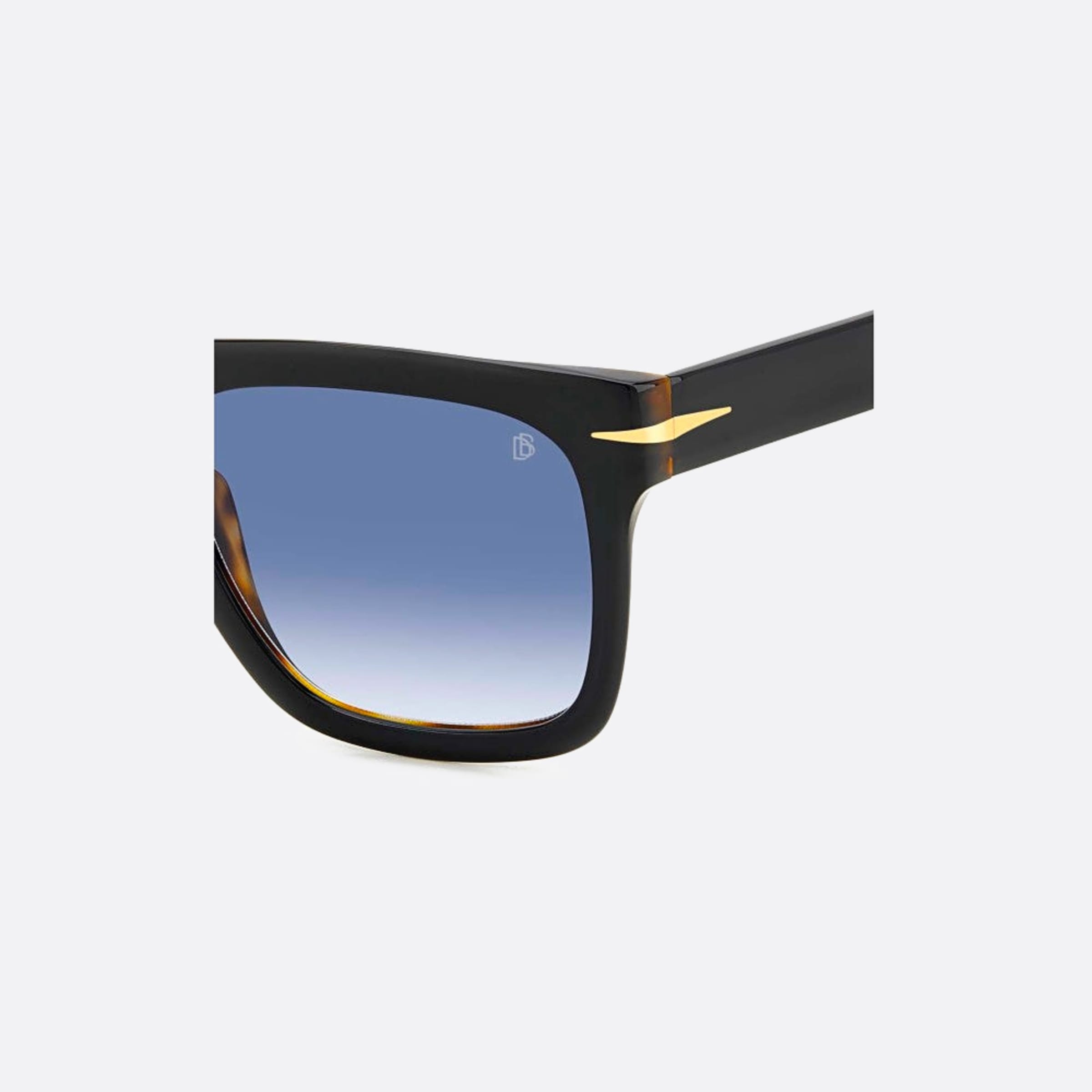David 54mm Beckham Flat Wr7 Black Geometric Men Sunglasses - Additional Angle