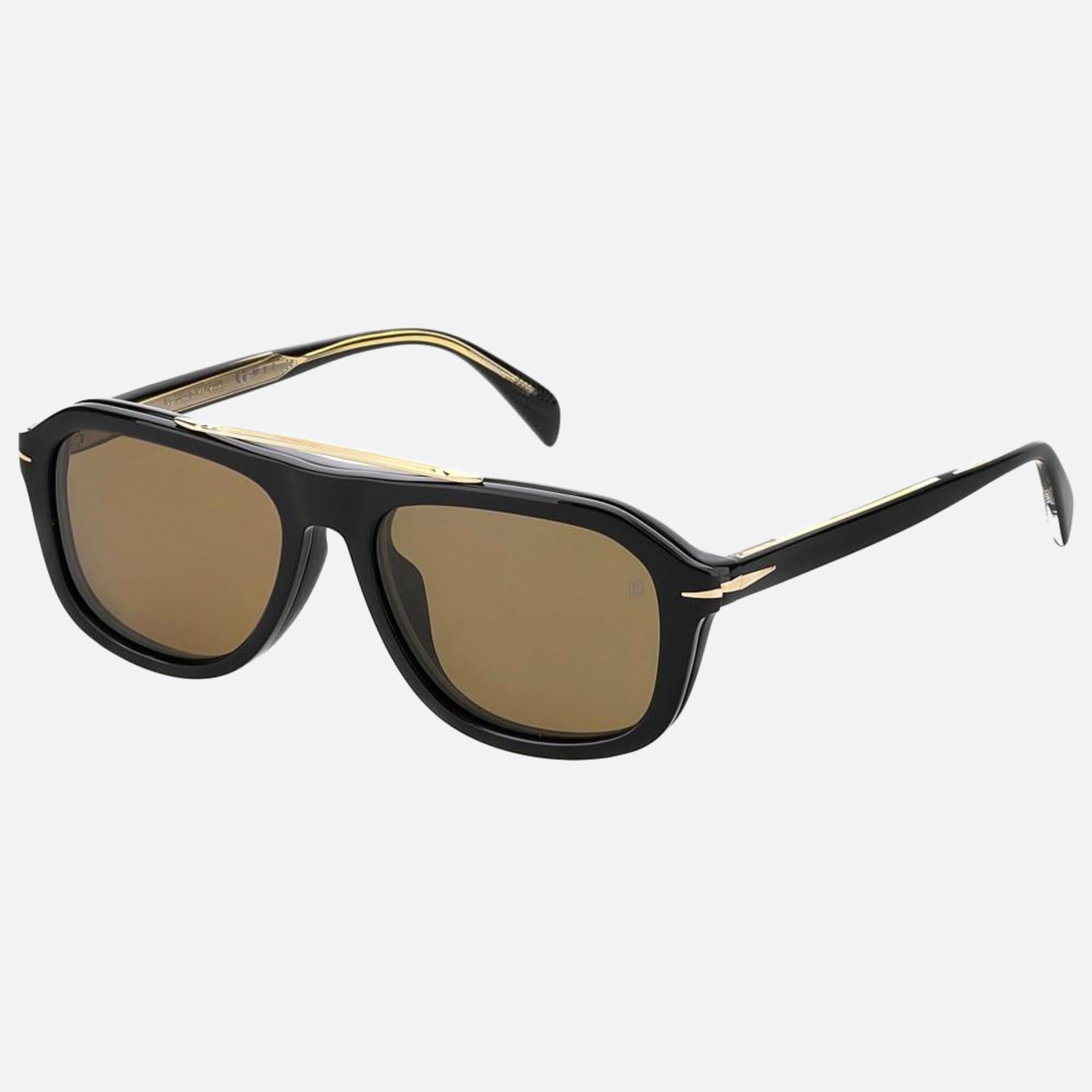 David 54mm Beckham Black Pilot Men Sunglasses - Side View