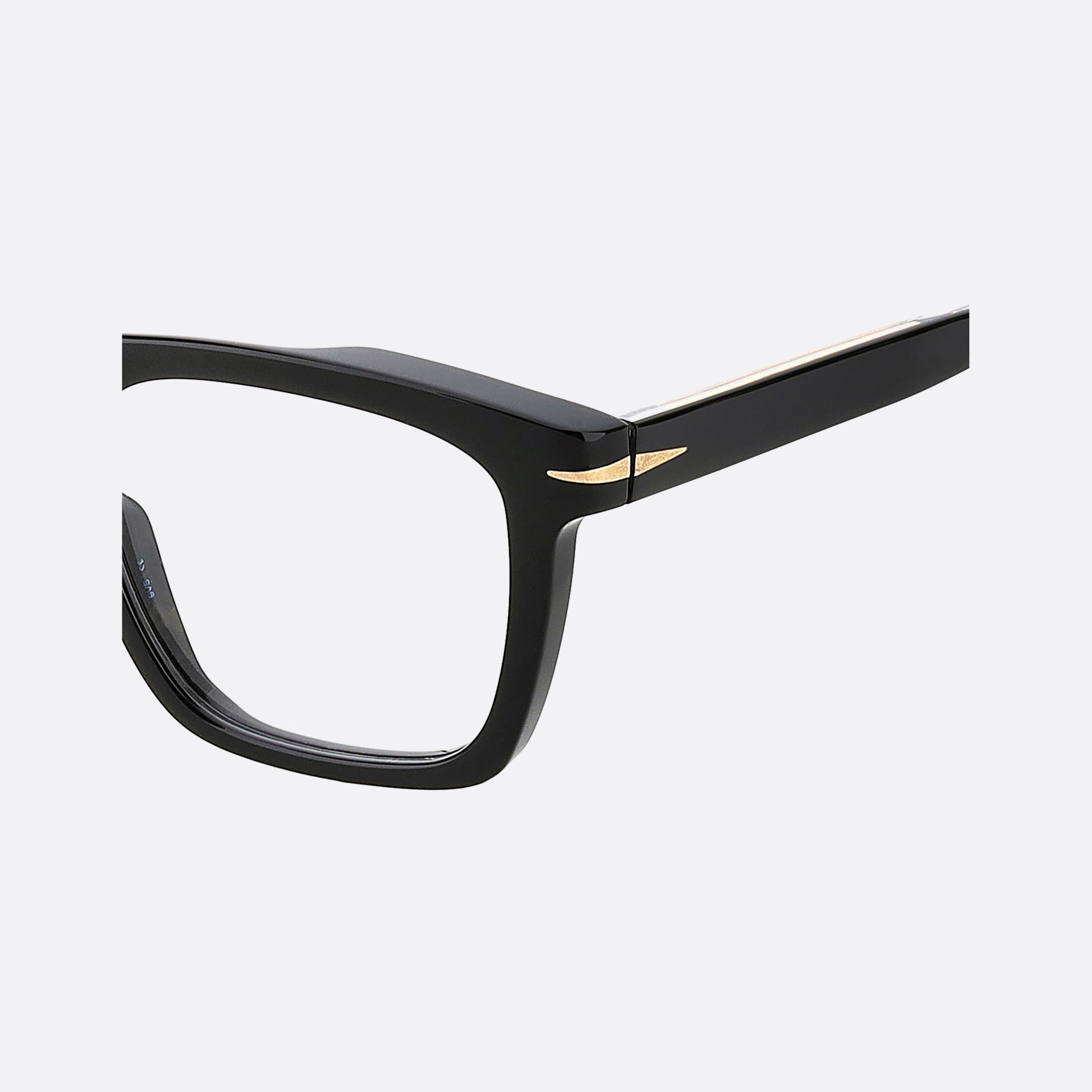 David 51mm Beckham Black Visor Men Eyeglasses - Detail View