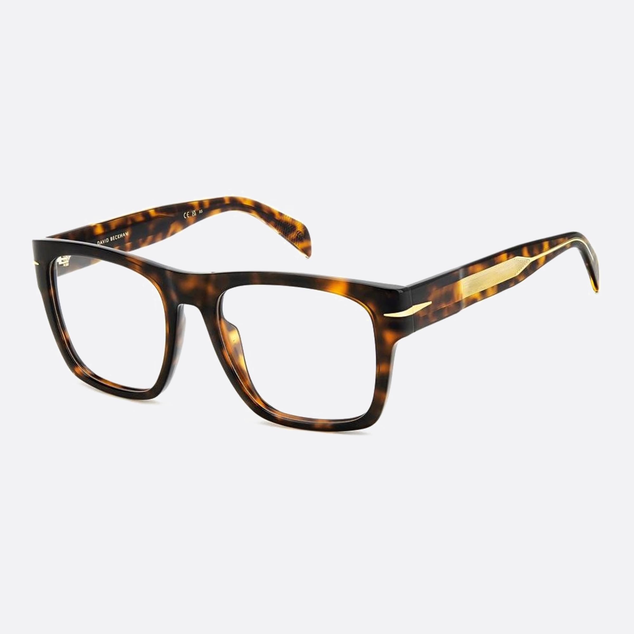 David 54mm Beckham Bold Havana Geometric Men Eyeglasses - Side View