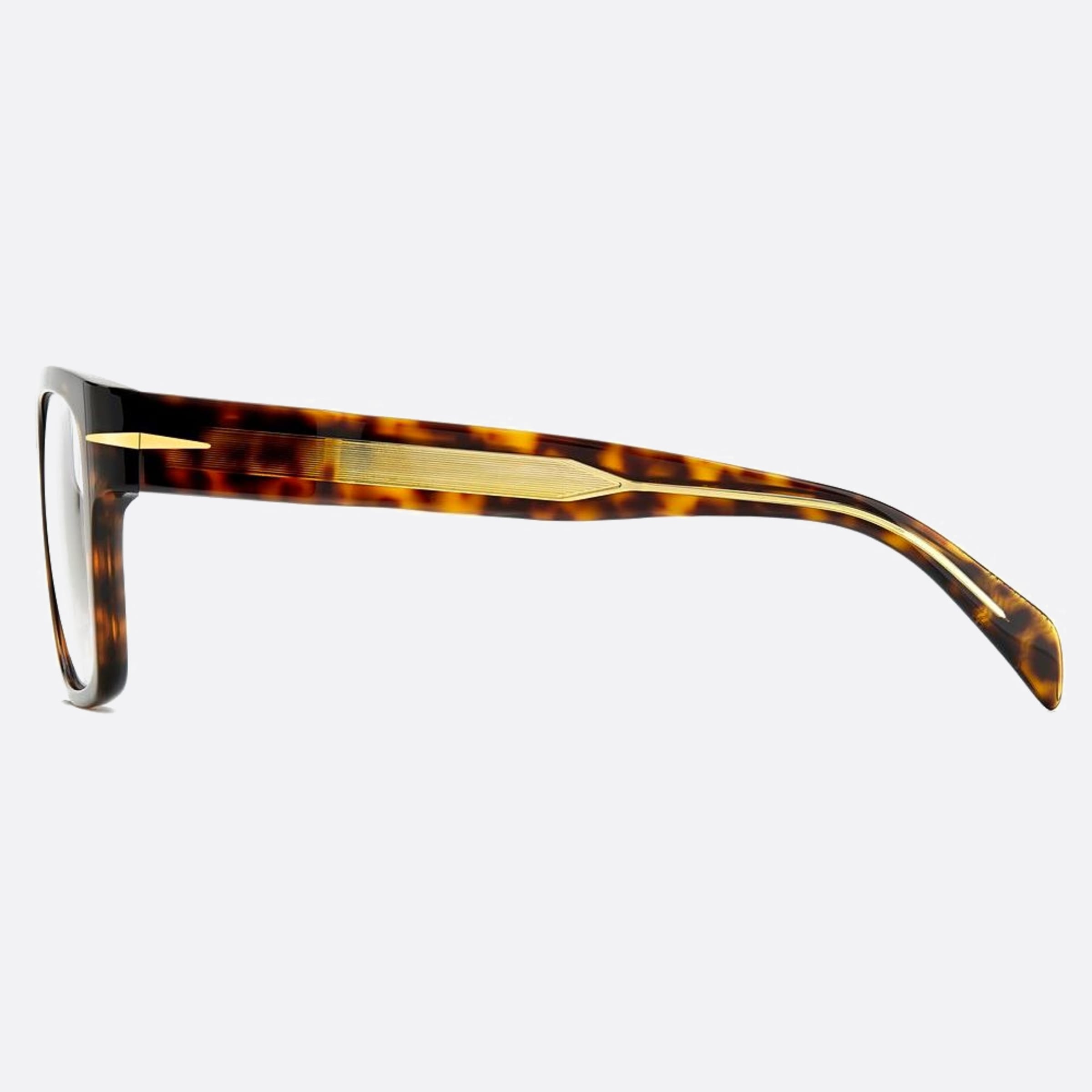 David 54mm Beckham Bold Havana Geometric Men Eyeglasses - Detail View