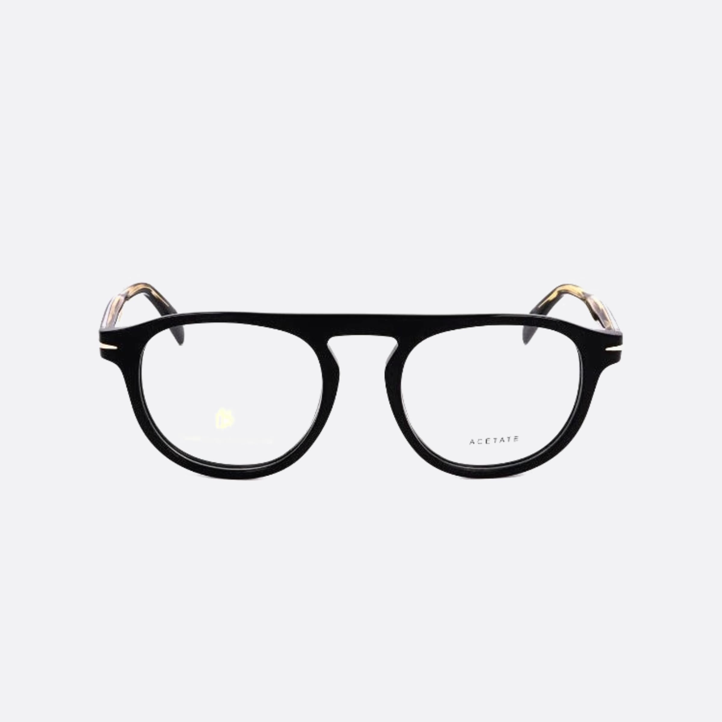 David 49mm Beckham Black Geometric Men Eyeglasses - Main View