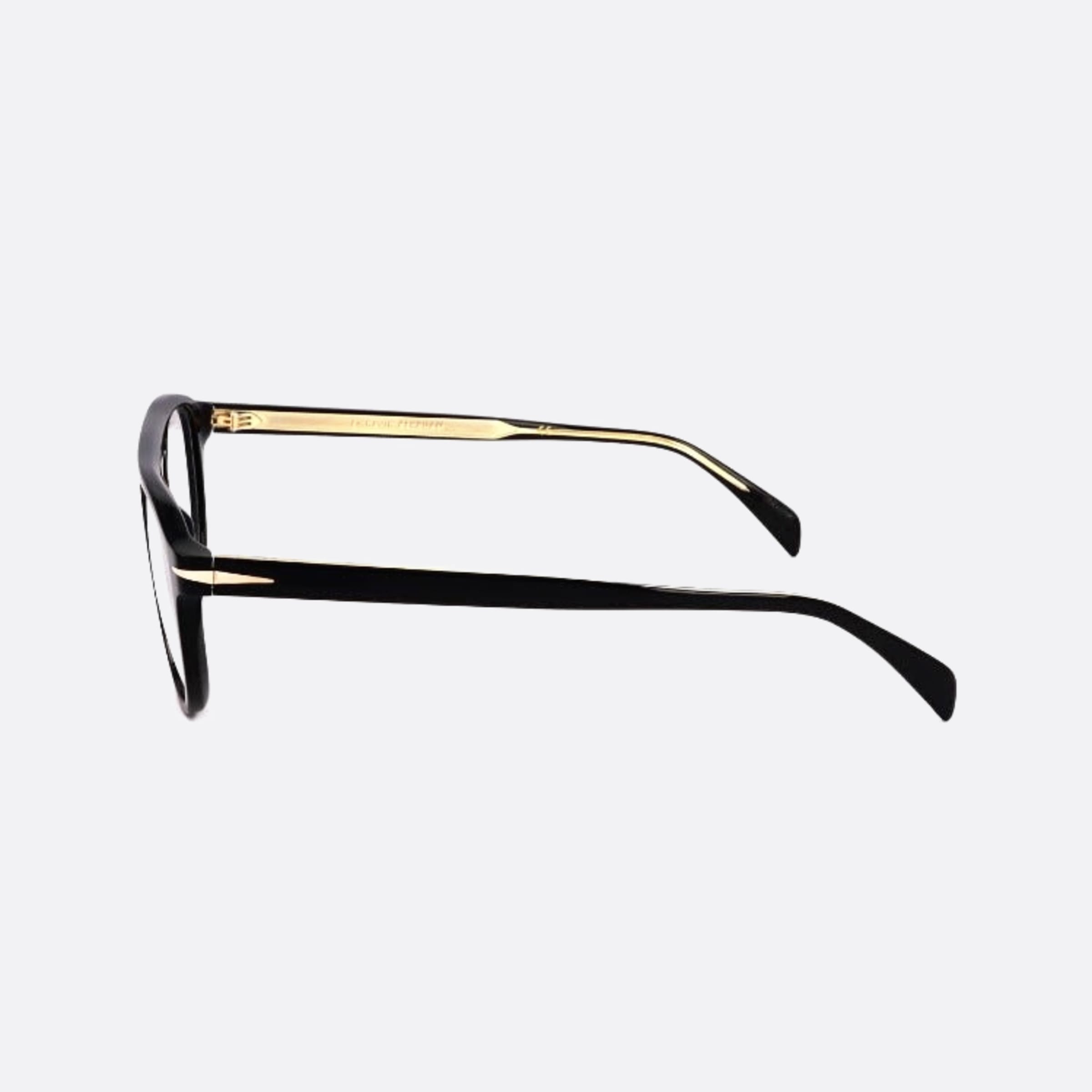 David 49mm Beckham Black Geometric Men Eyeglasses - Detail View