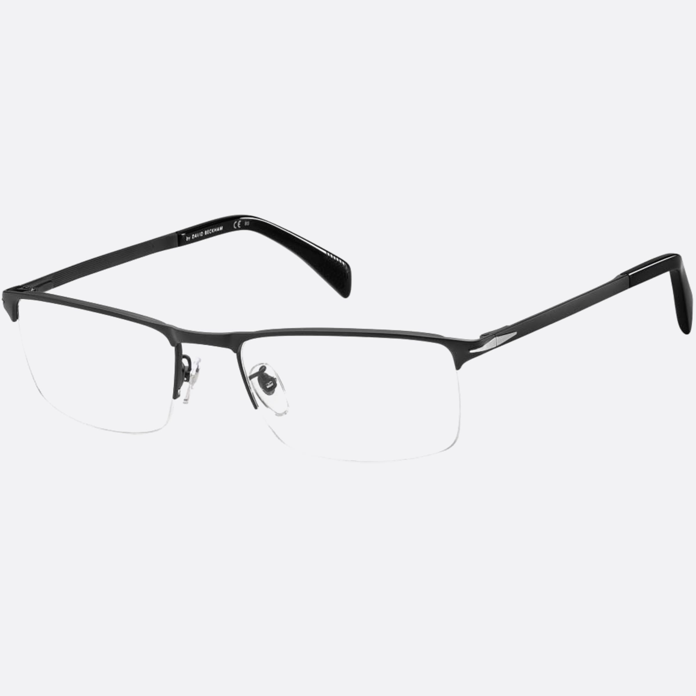 David 56mm Beckham Black Geometric Men Eyeglasses - Side View
