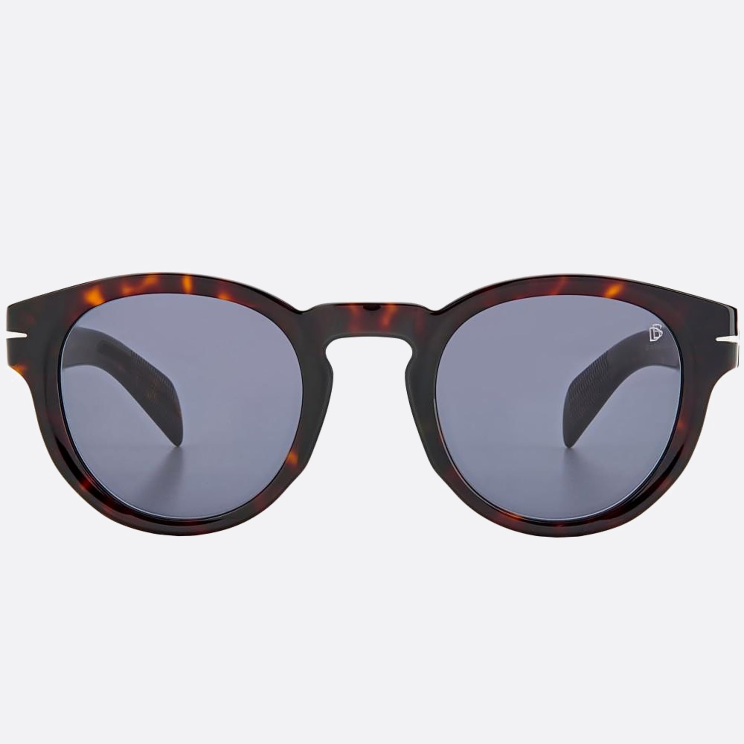 David 48mm Men's Beckham Havana Round Sunglasses - Main View